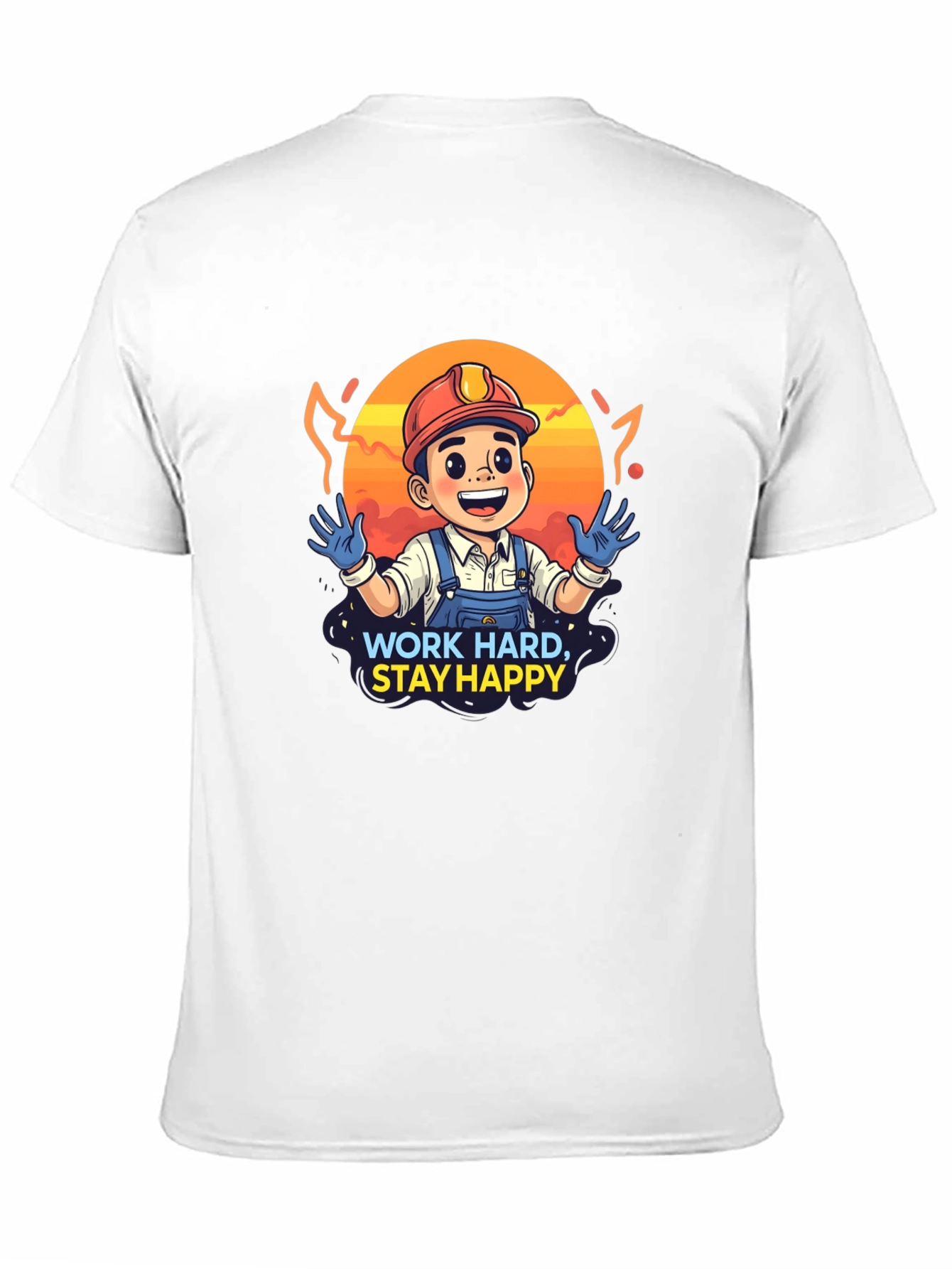 Work Hard Stay Happy Graphic T-Shirt