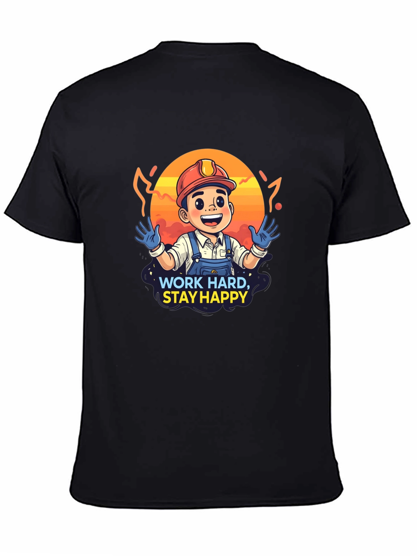 Work Hard Stay Happy Graphic T-Shirt