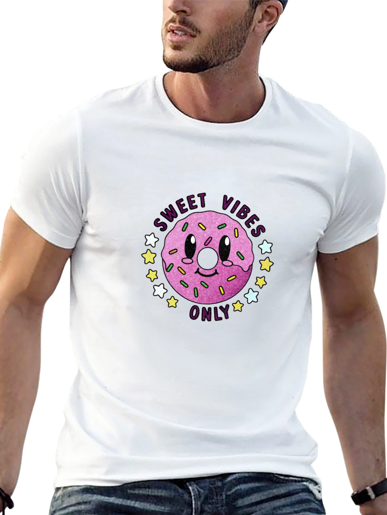 Sweet Vibes Only Graphic T-Shirt - Black