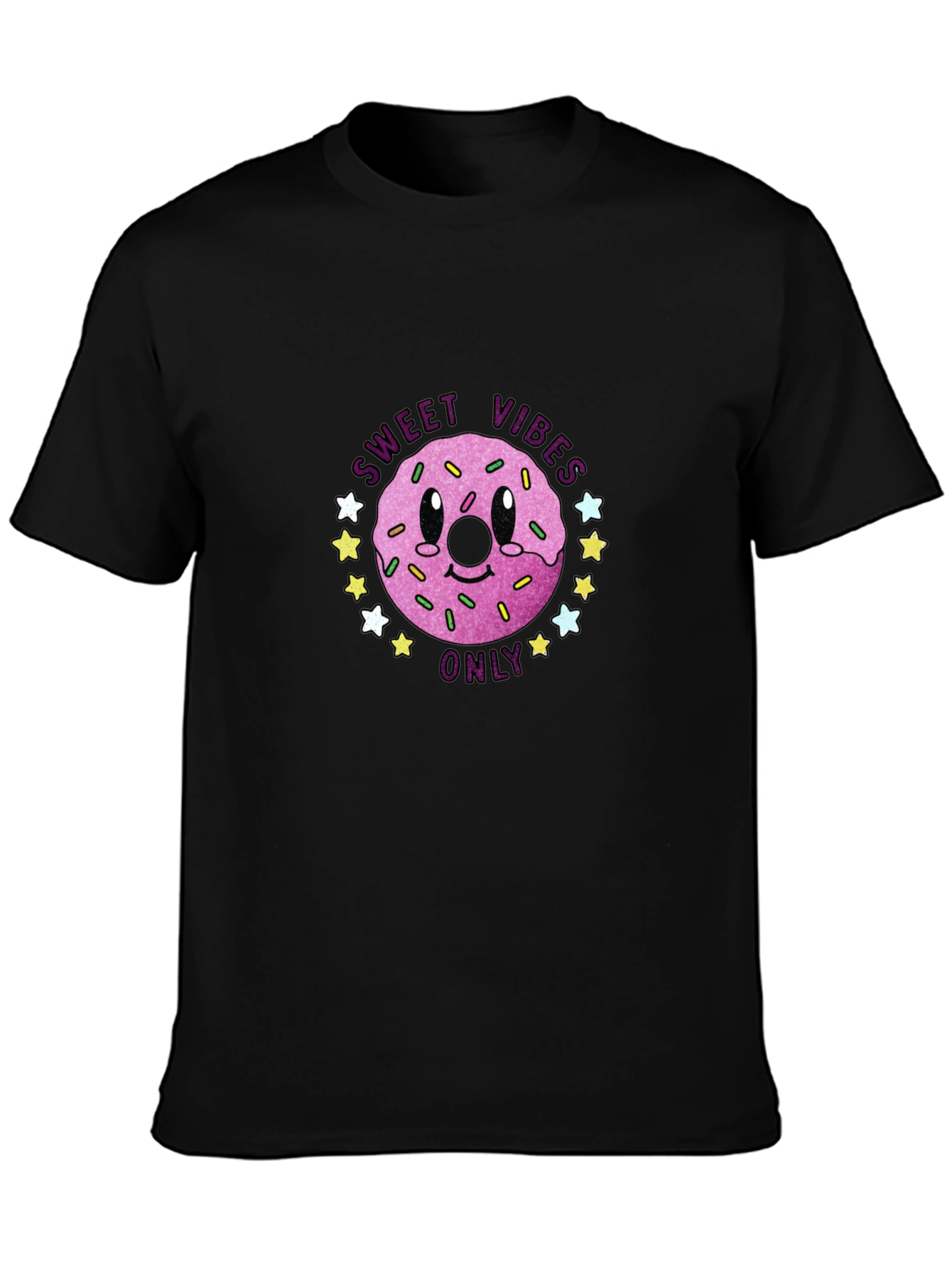 Sweet Vibes Only Graphic T-Shirt - Black