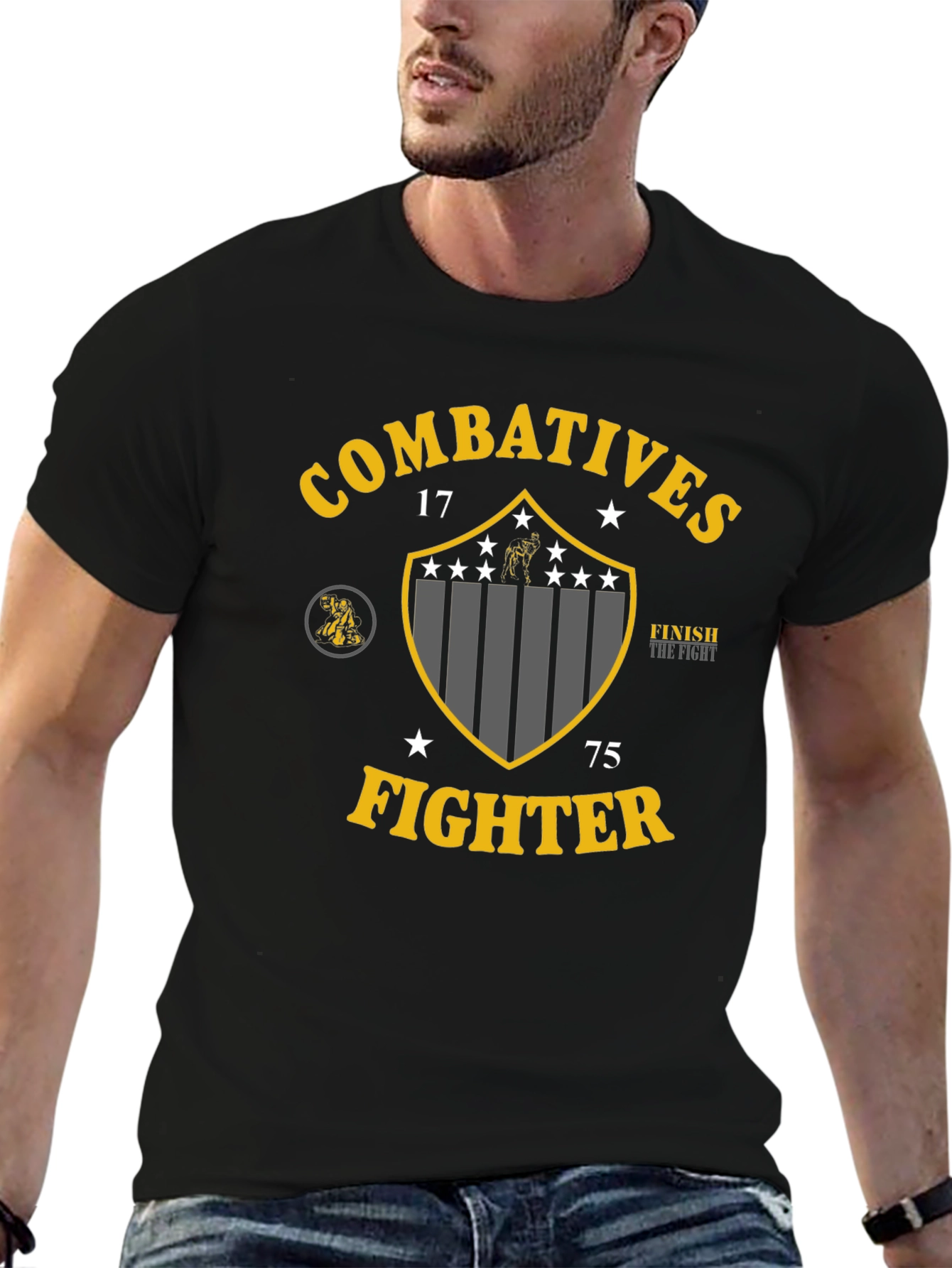 Combatitives Fighter Graphic T-Shirt - Black