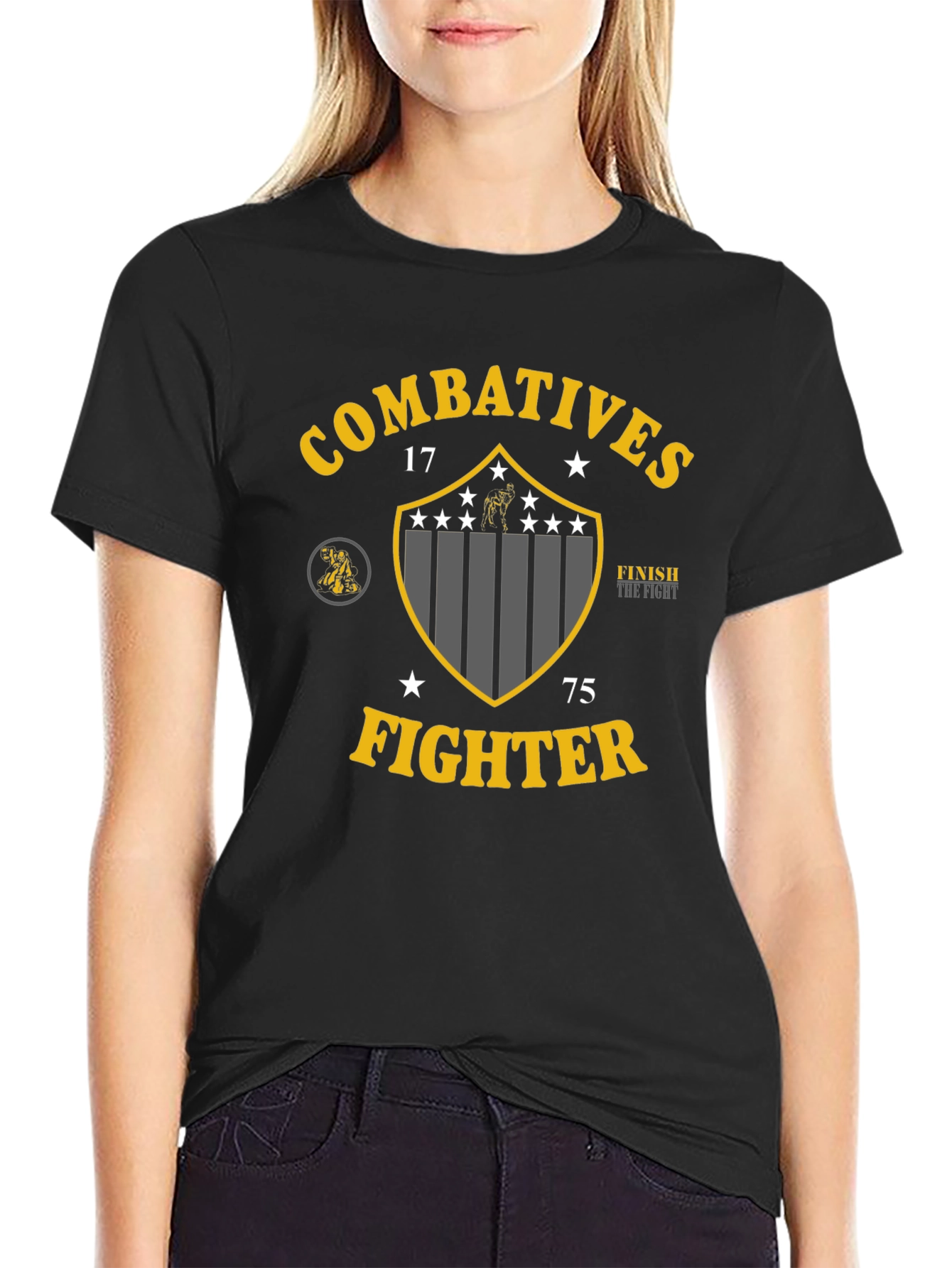 Combatitives Fighter Graphic T-Shirt - Black