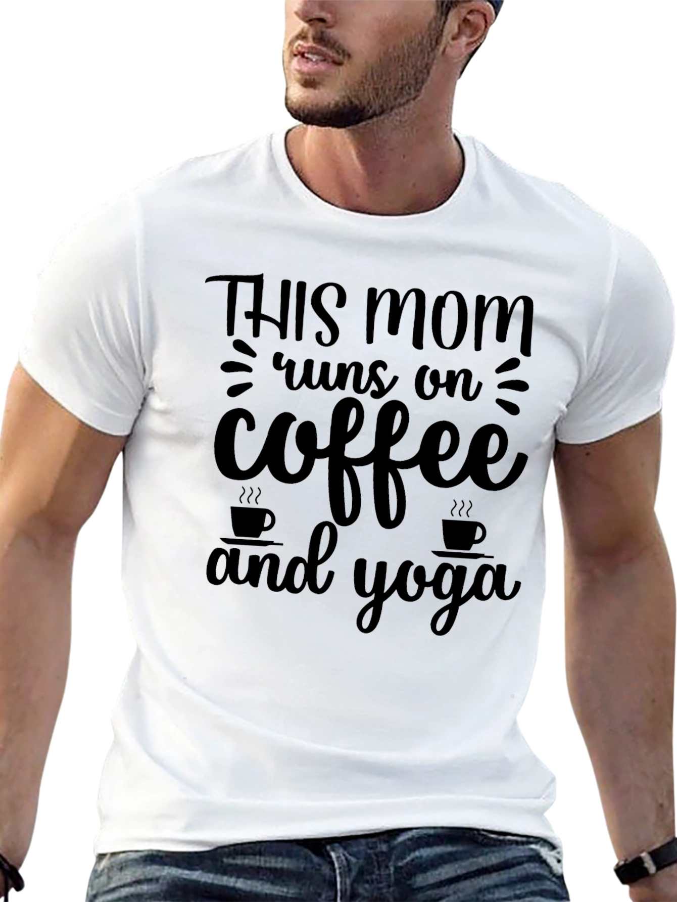 Mom Runs on Coffee & Yoga T-Shirt