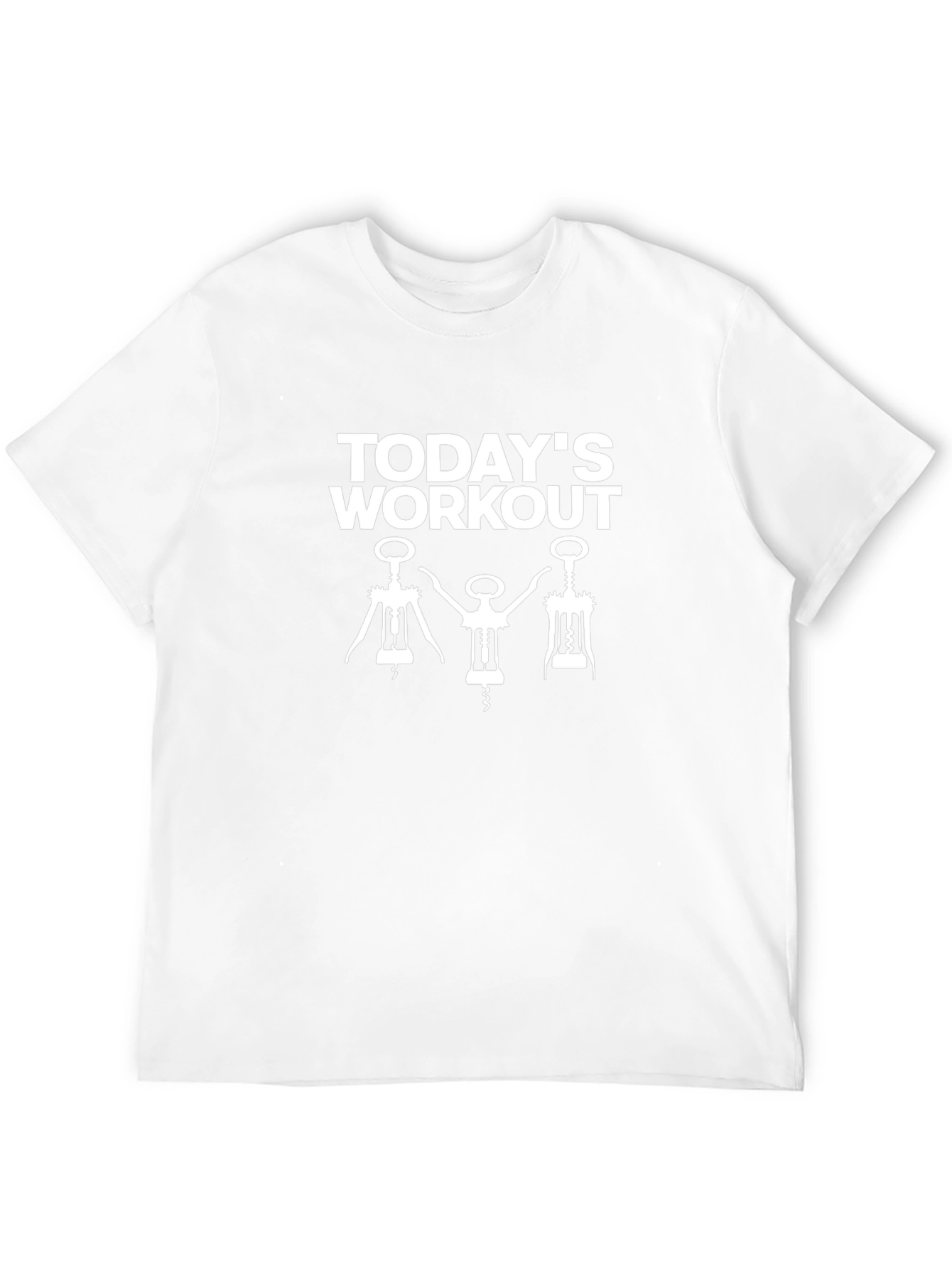 Todays Workout Wine Corkscrew T-Shirt