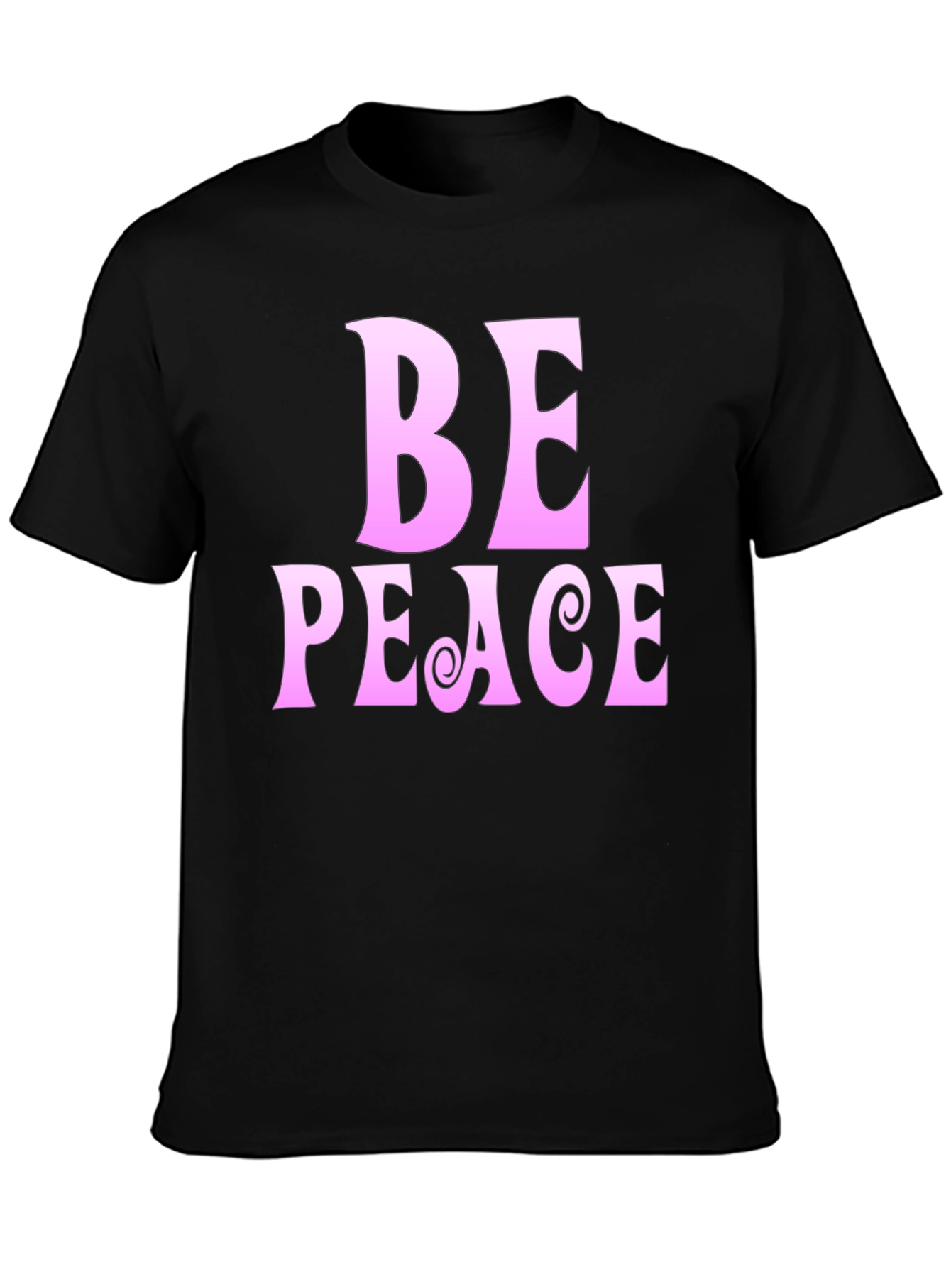 Be Peace Black Graphic T-Shirt