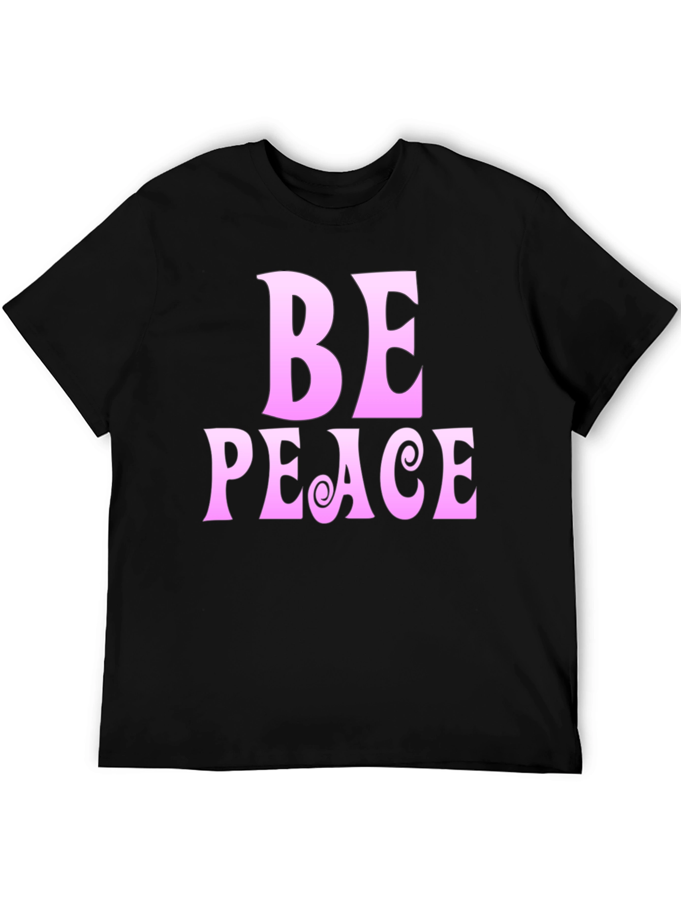 Be Peace Black Graphic T-Shirt