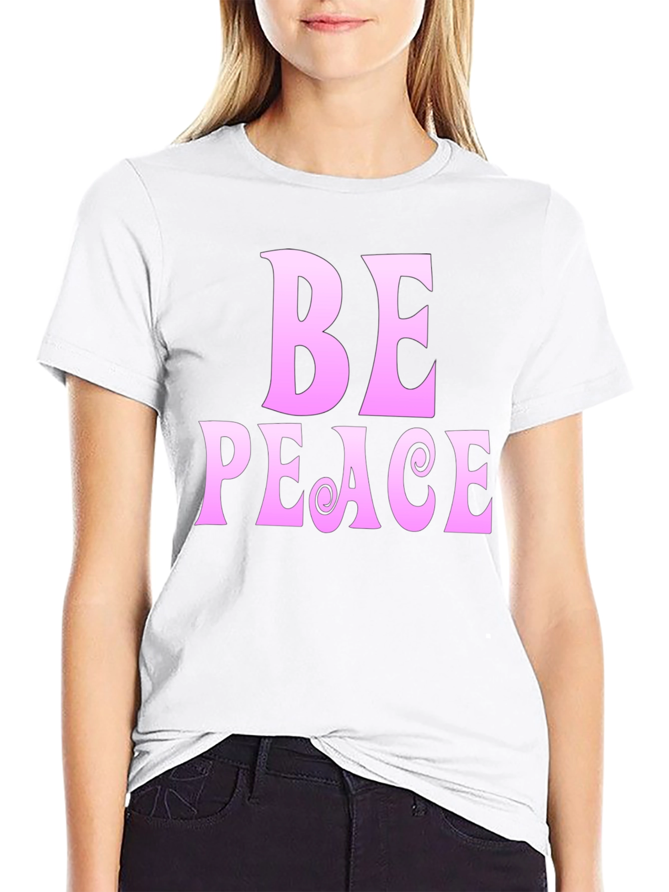 Be Peace Black Graphic T-Shirt