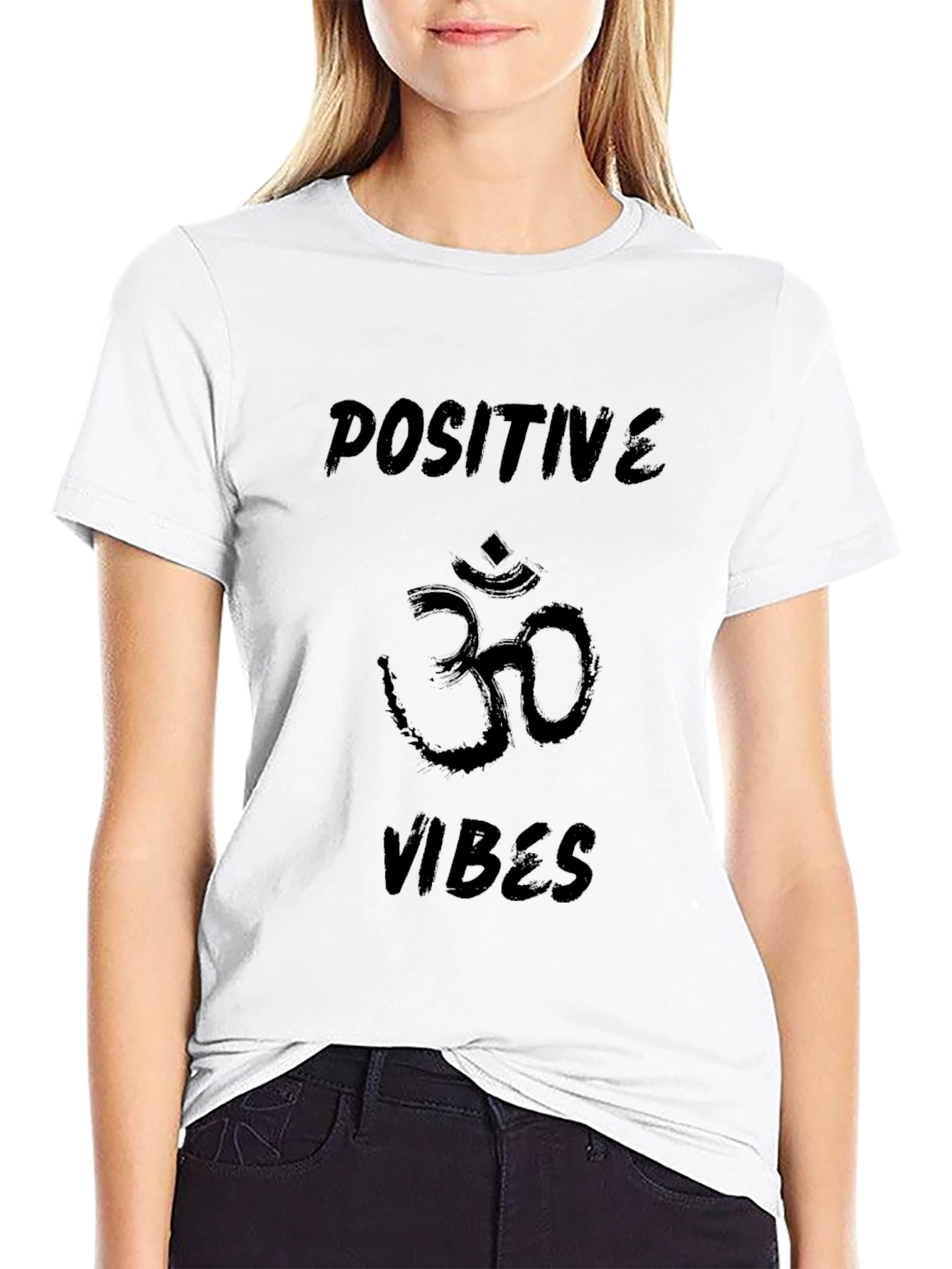 Positive Vibes Black Graphic T-Shirt