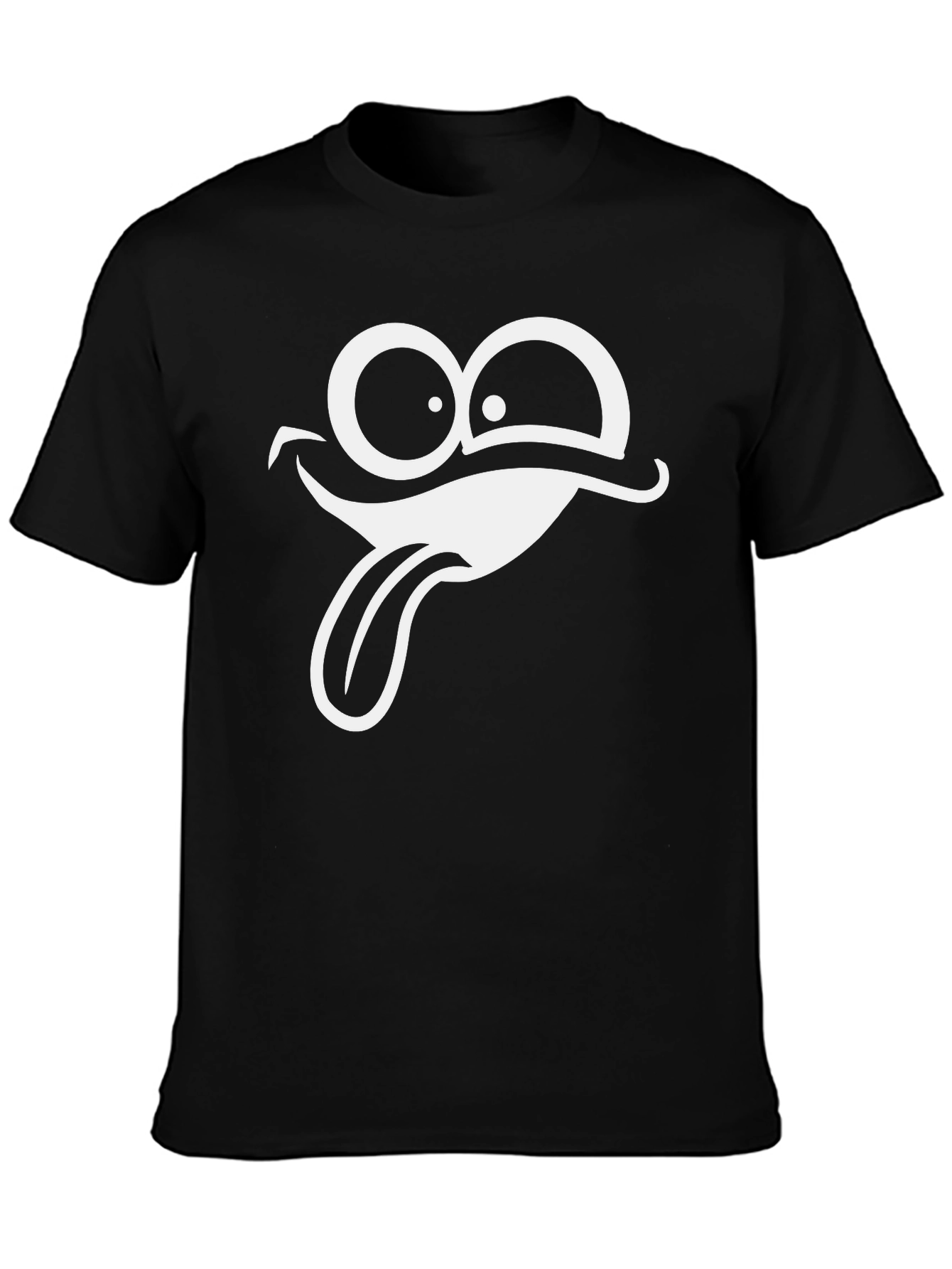 Funny Face Graphic T-Shirt - Black Cotton Tee