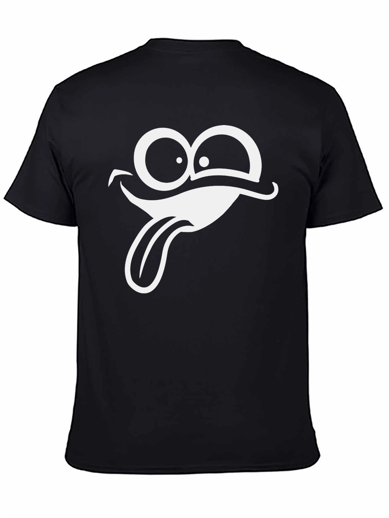 Funny Face Graphic T-Shirt - Black Cotton Tee