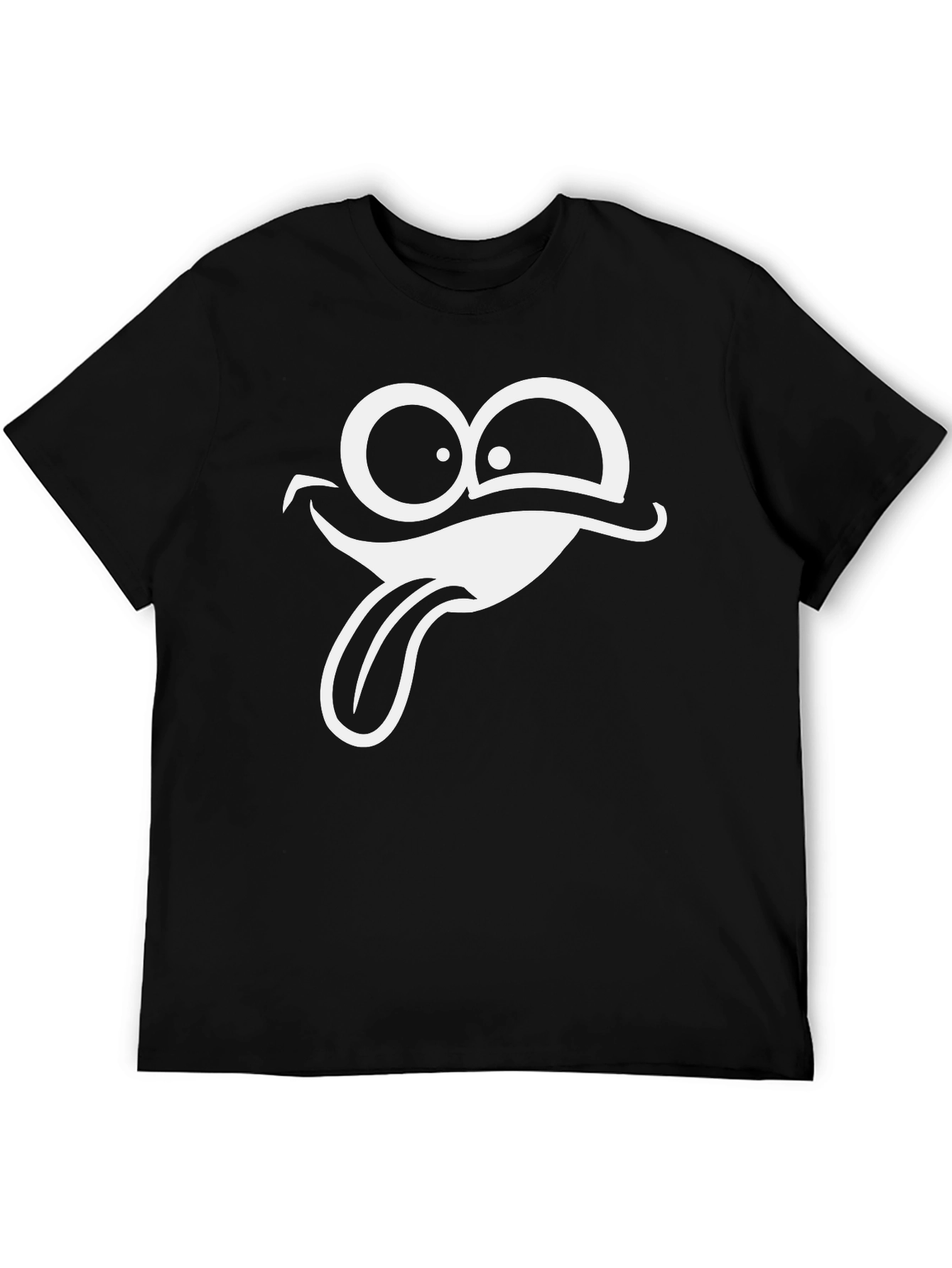 Funny Face Graphic T-Shirt - Black Cotton Tee