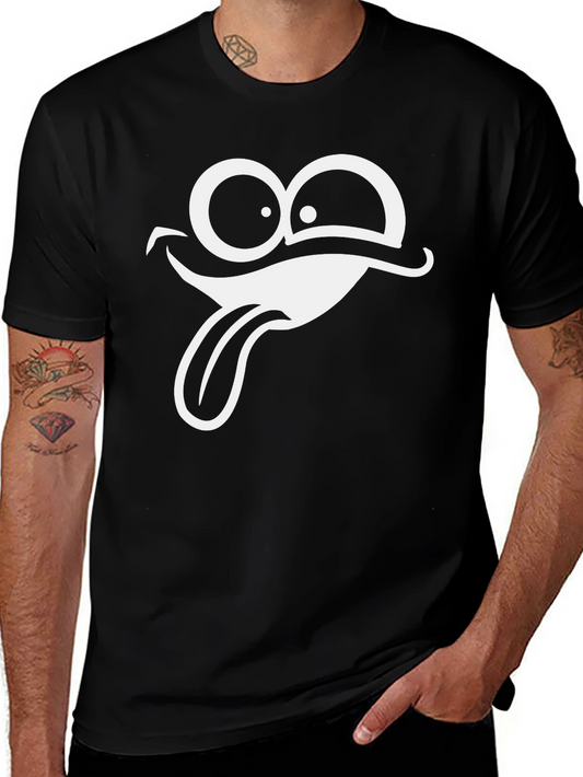 Funny Face Graphic T-Shirt - Black Cotton Tee