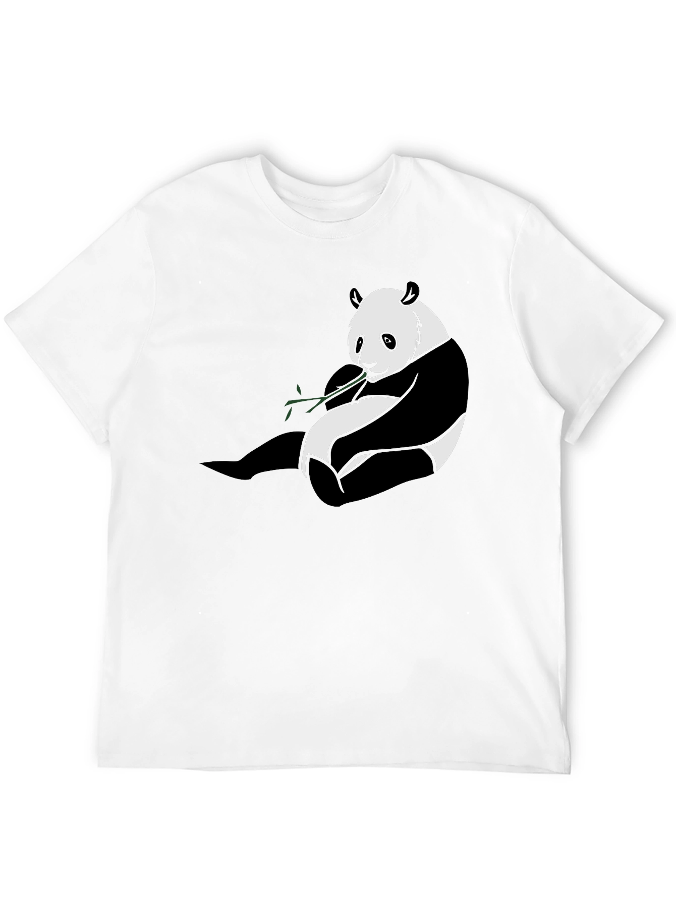 Panda Graphic Tee - Black Cotton Blend T-Shirt