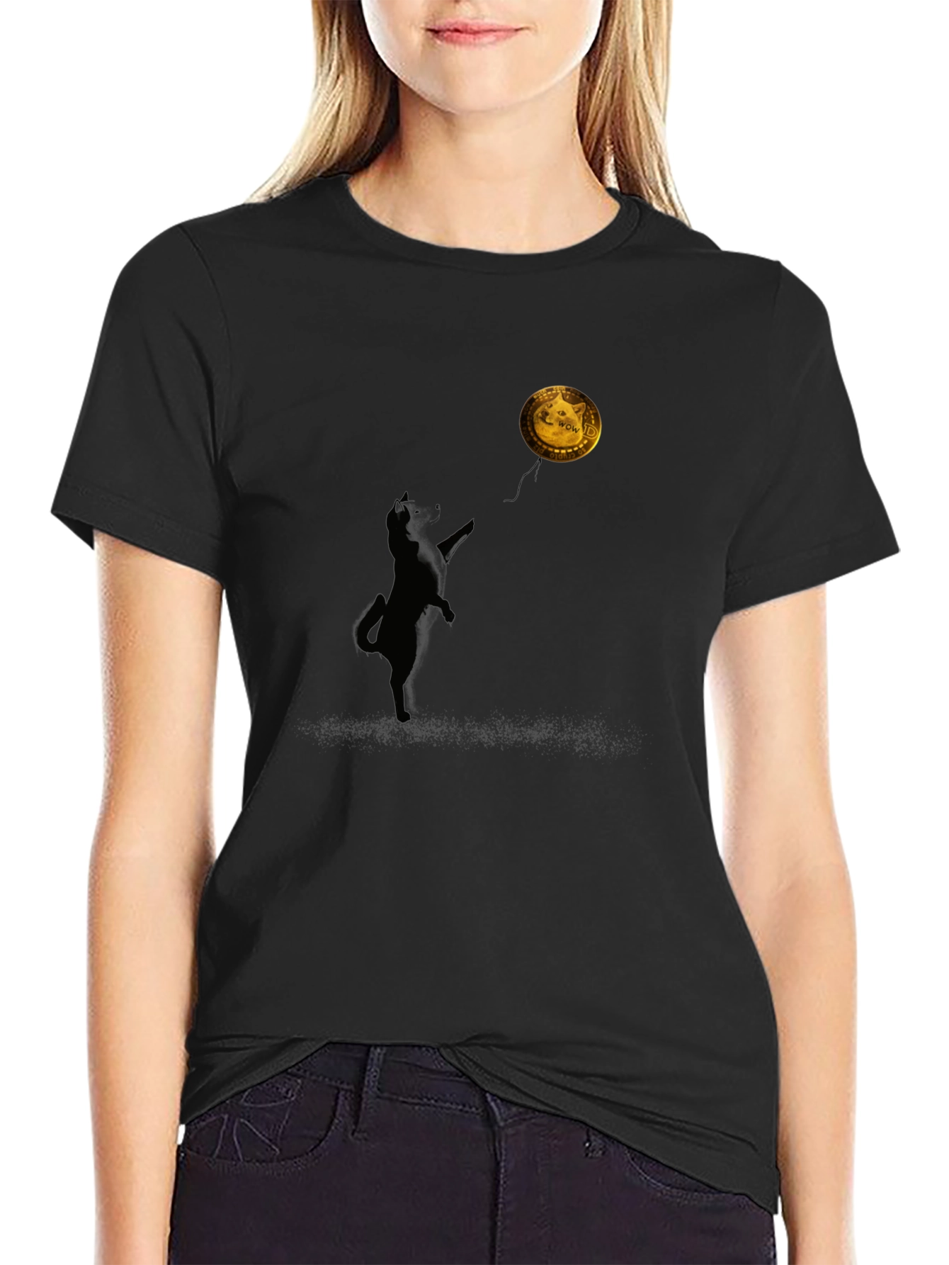 Doge Coin Balloon T-Shirt - Crypto Pup