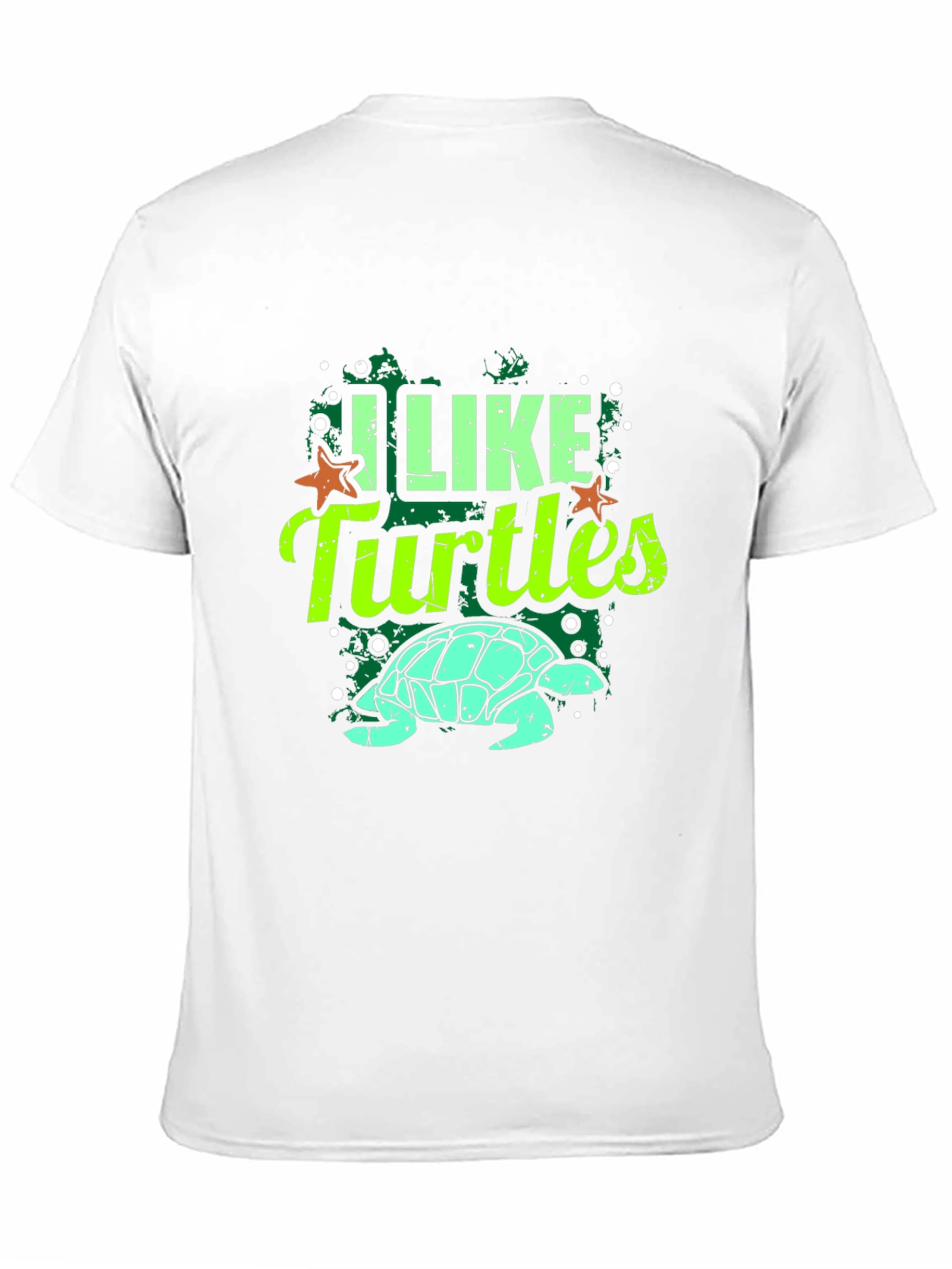 I Like Turtles Graphic Tee - Black Casual T-Shirt