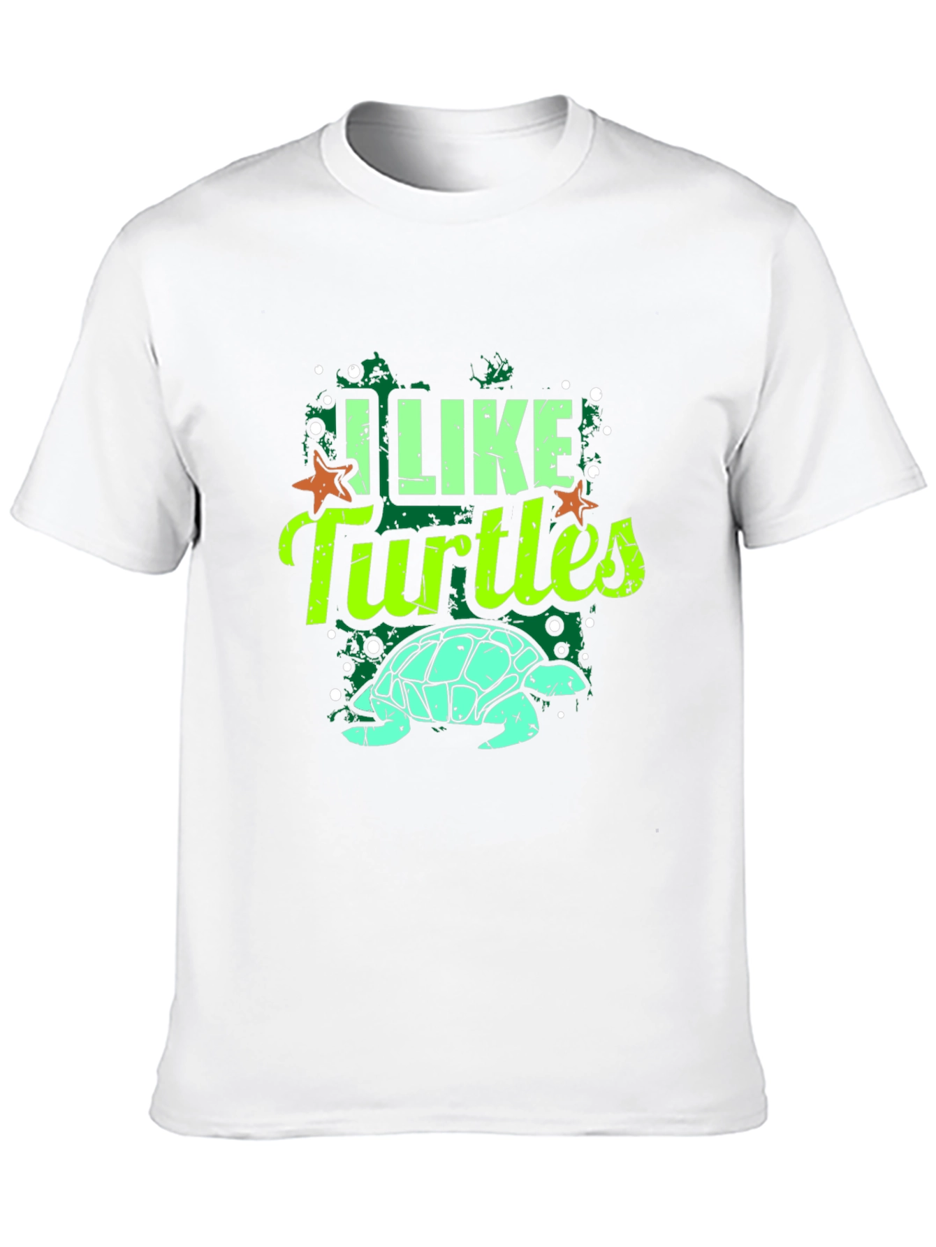 I Like Turtles Graphic Tee - Black Casual T-Shirt