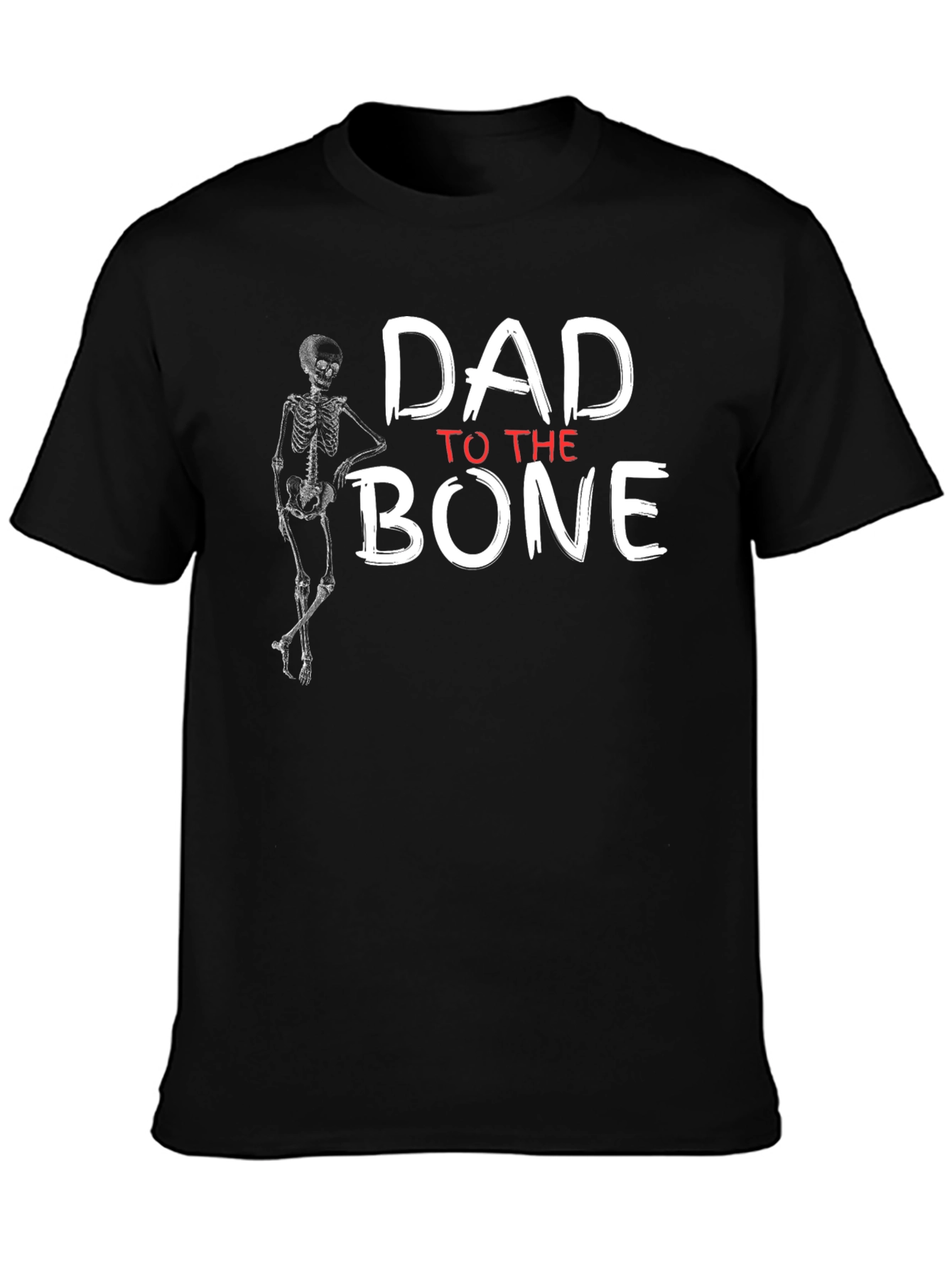 Dad to the Bone Black Graphic T-Shirt