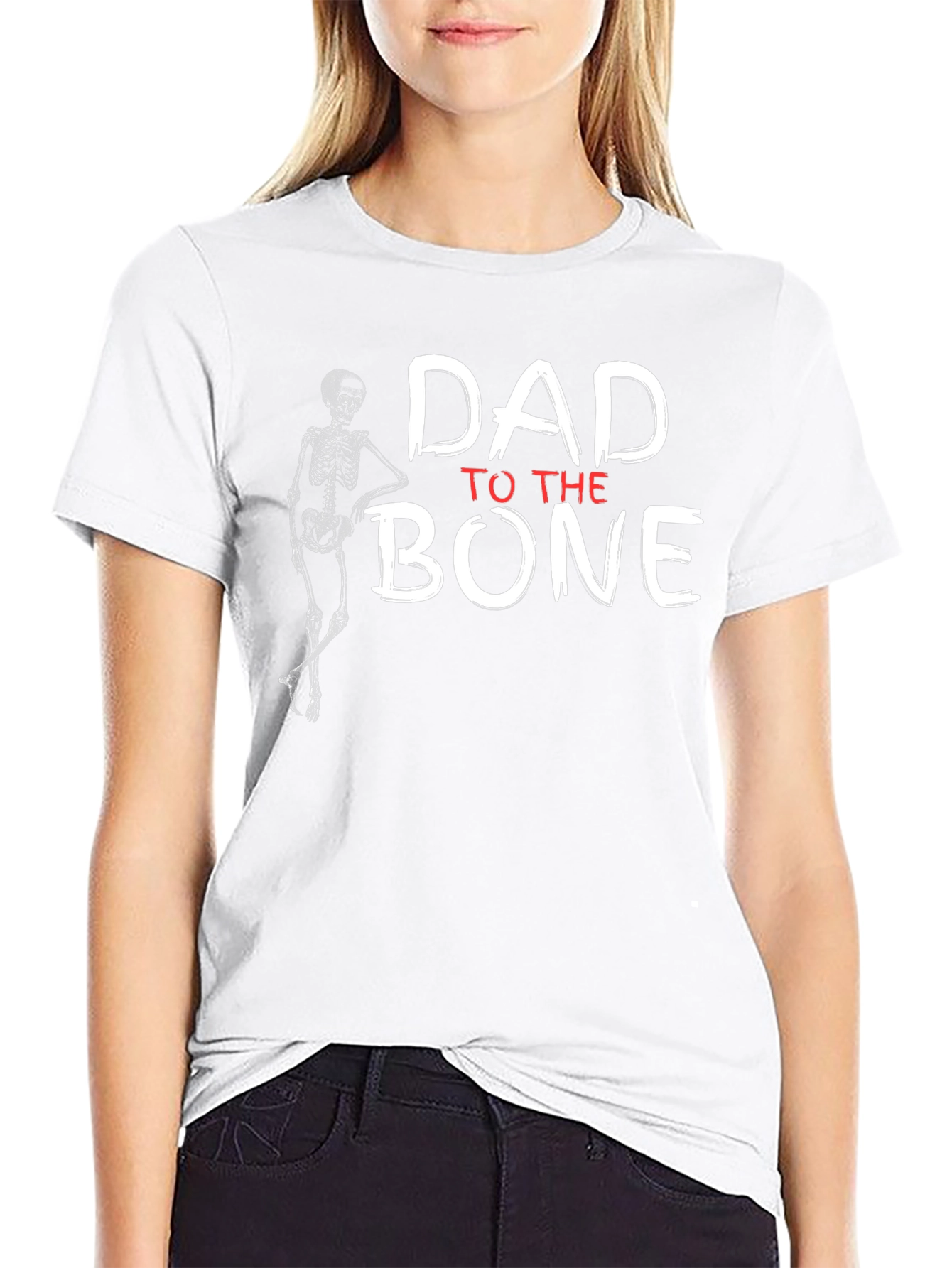 Dad to the Bone Black Graphic T-Shirt