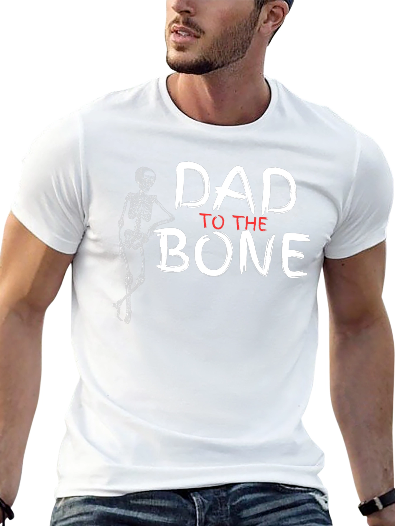 Dad to the Bone Black Graphic T-Shirt