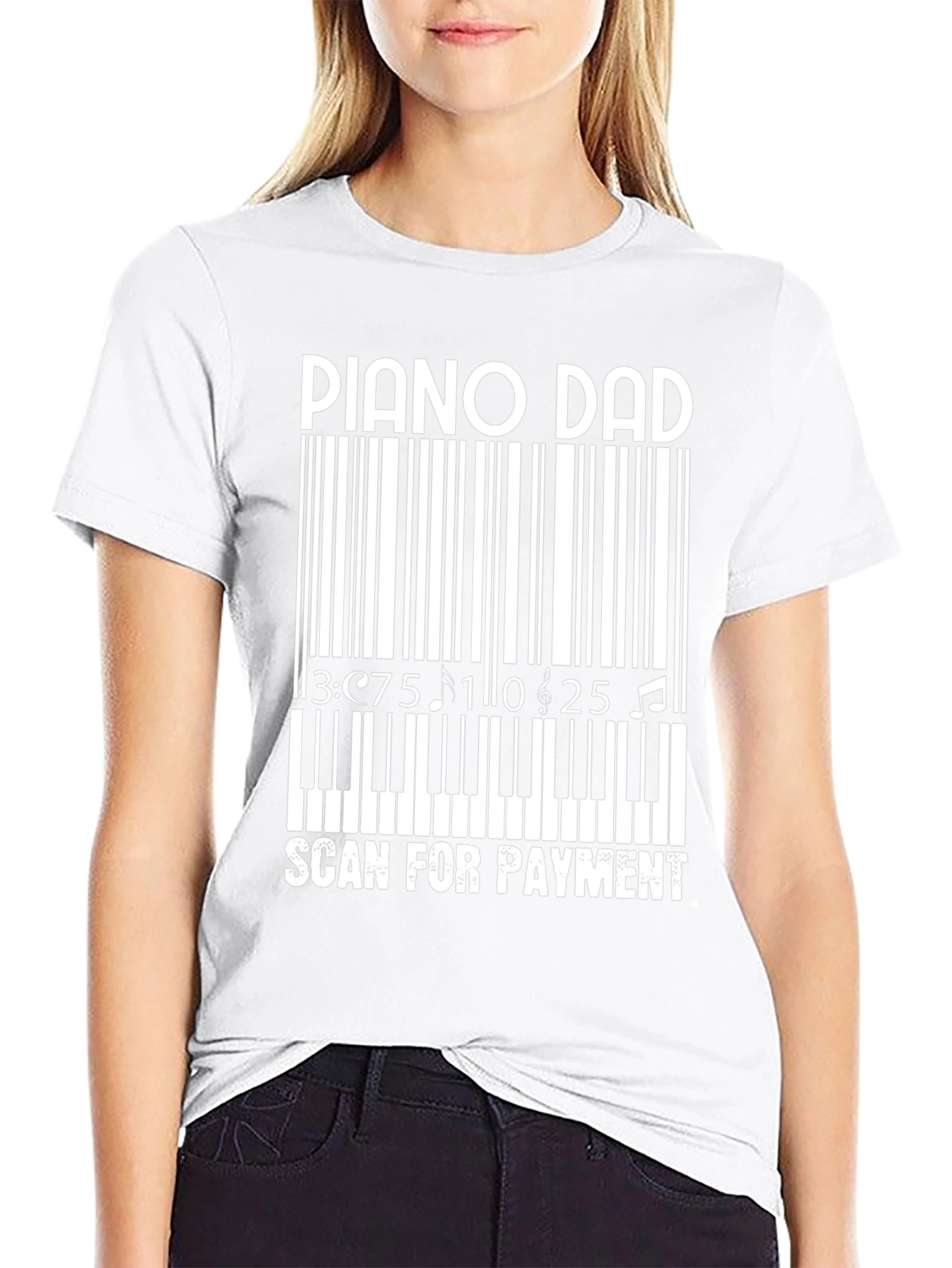 Piano Dad Scan for Payment Funny T-Shirt