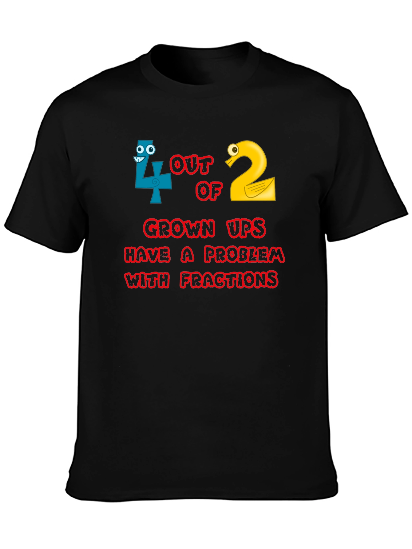 Funny Math Fractions T-Shirt - Adult Humor