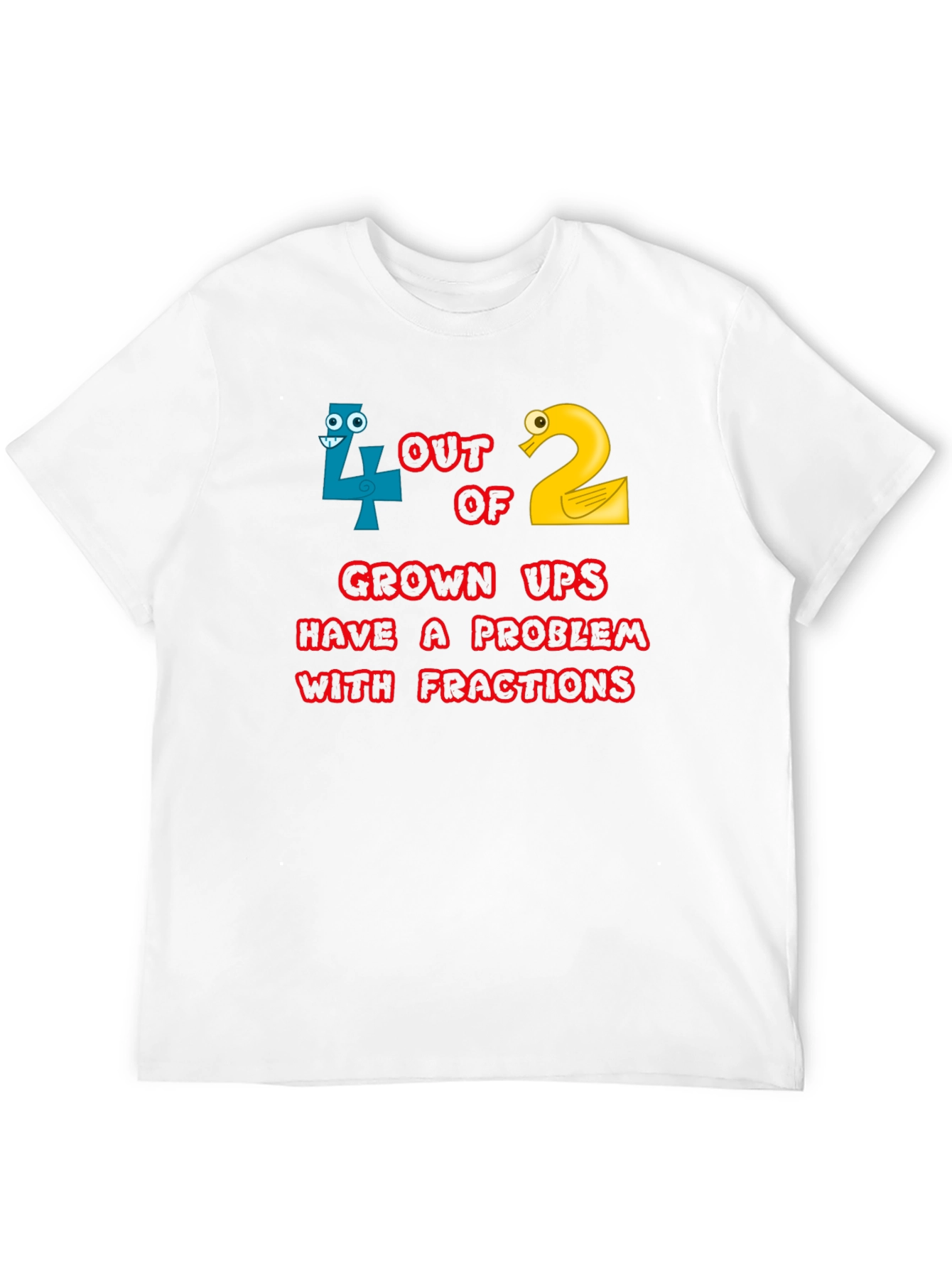 Funny Math Fractions T-Shirt - Adult Humor