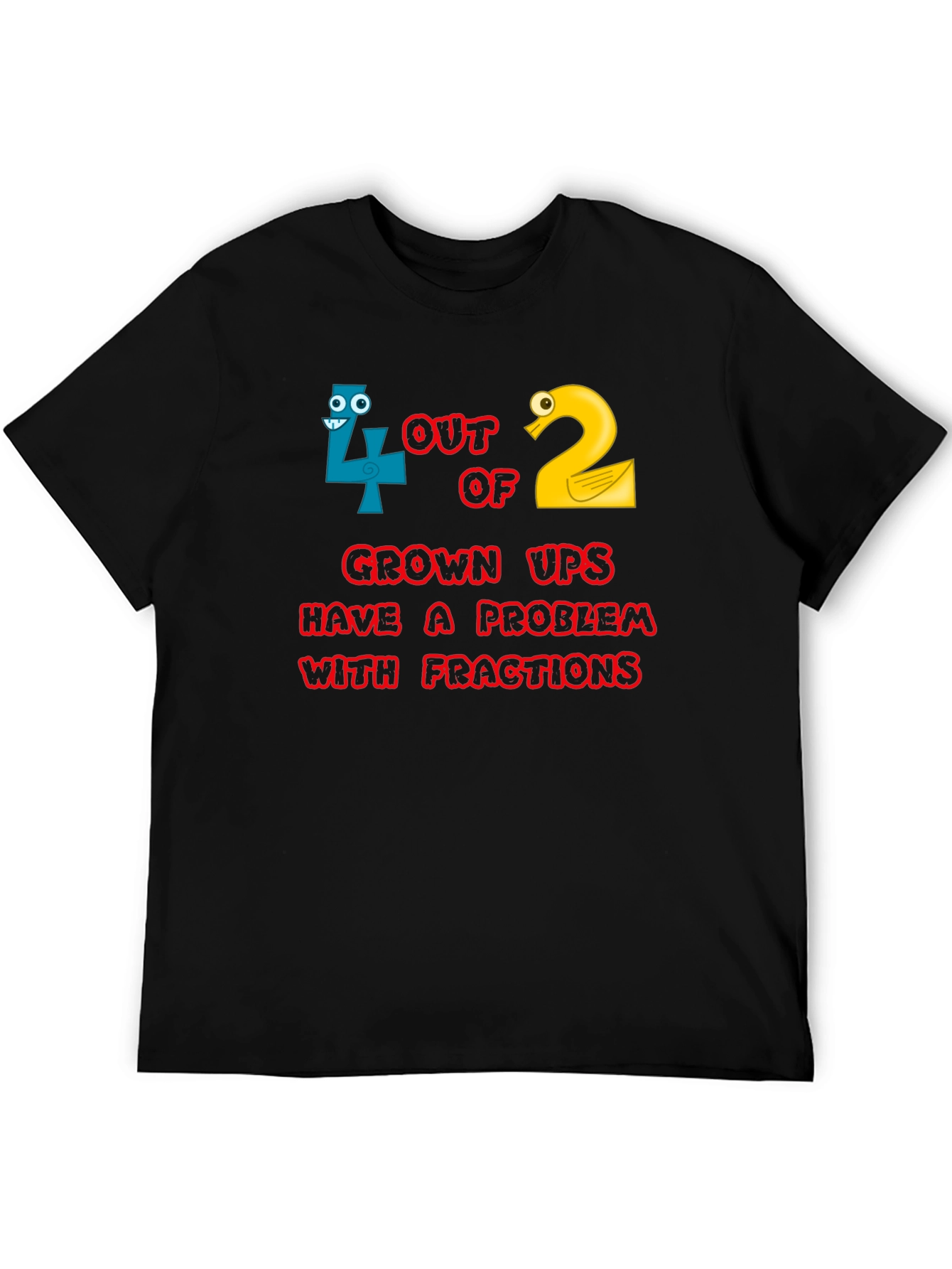 Funny Math Fractions T-Shirt - Adult Humor