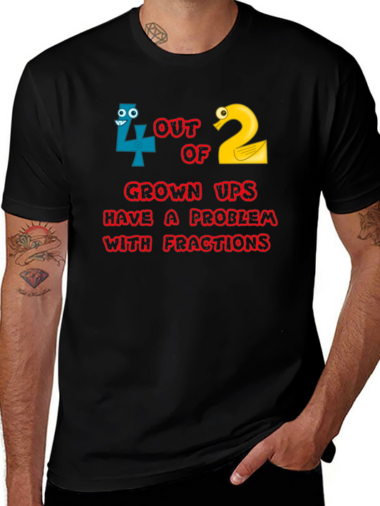 Funny Math Fractions T-Shirt - Adult Humor