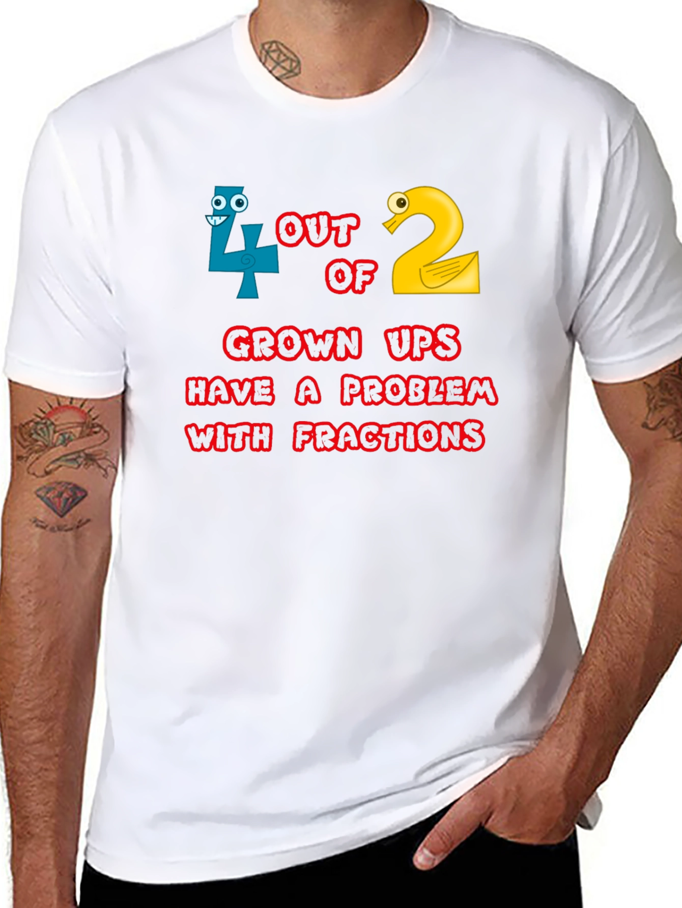 Funny Math Fractions T-Shirt - Adult Humor
