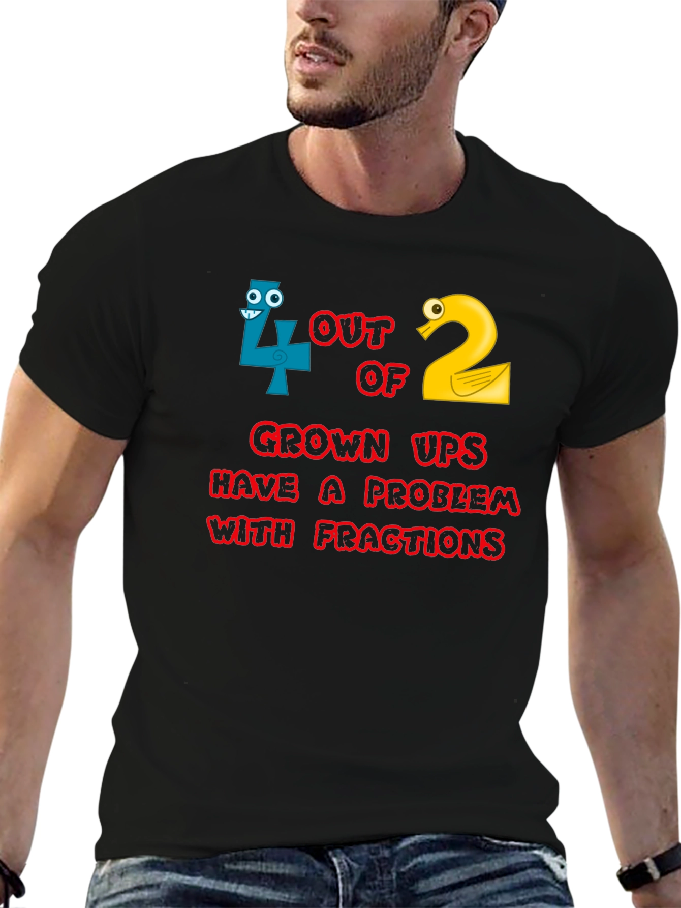 Funny Math Fractions T-Shirt - Adult Humor