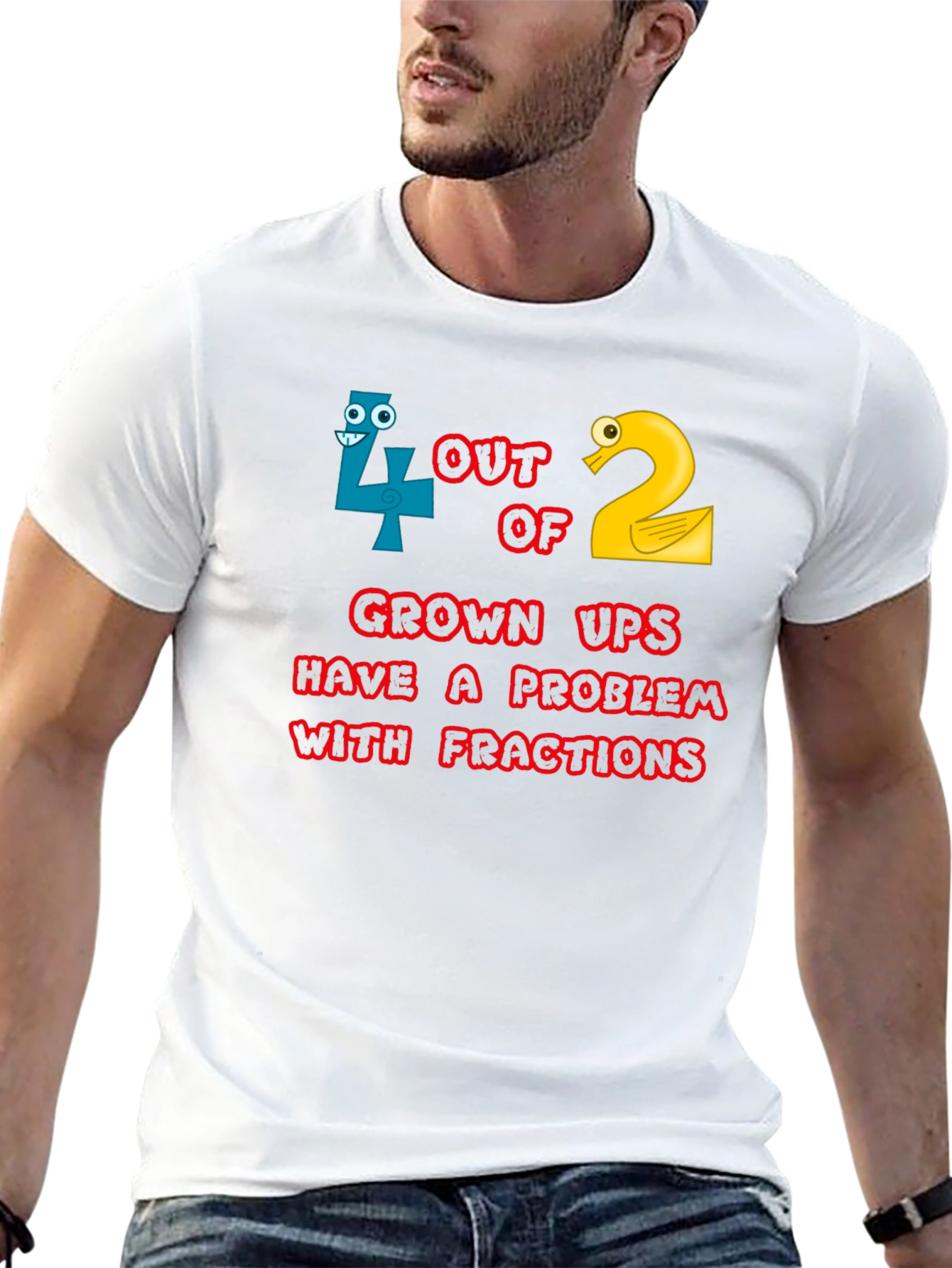 Funny Math Fractions T-Shirt - Adult Humor