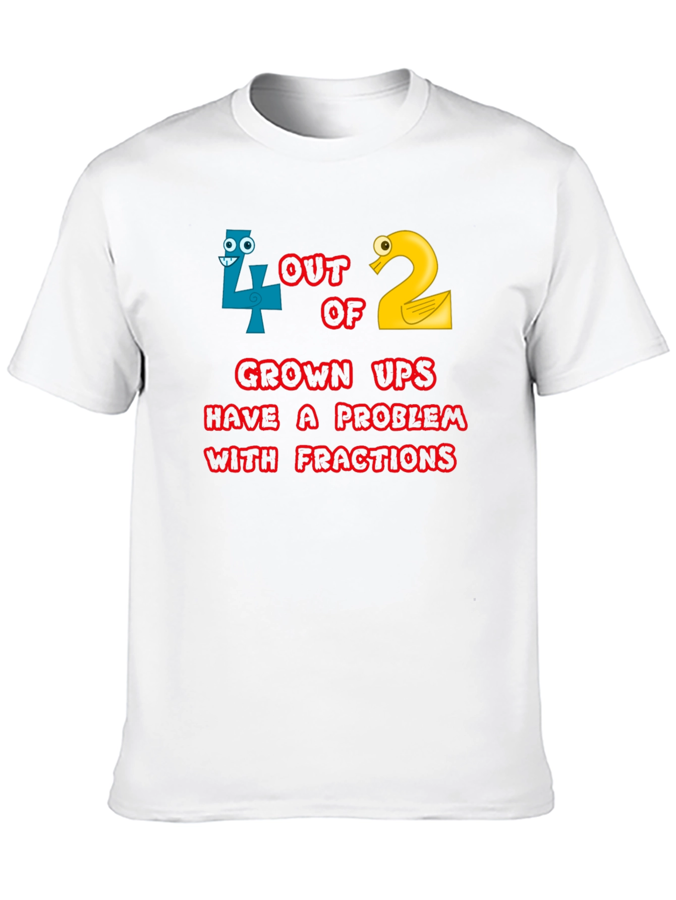 Funny Math Fractions T-Shirt - Adult Humor