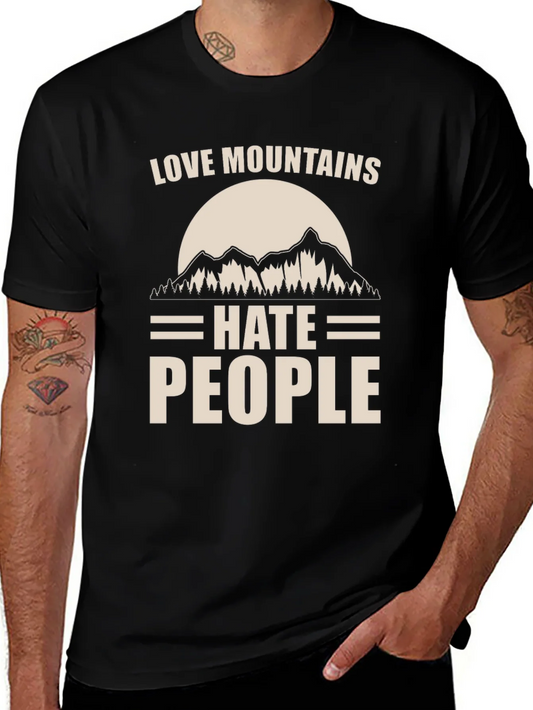 Love Mountains Hate People Graphic Tee