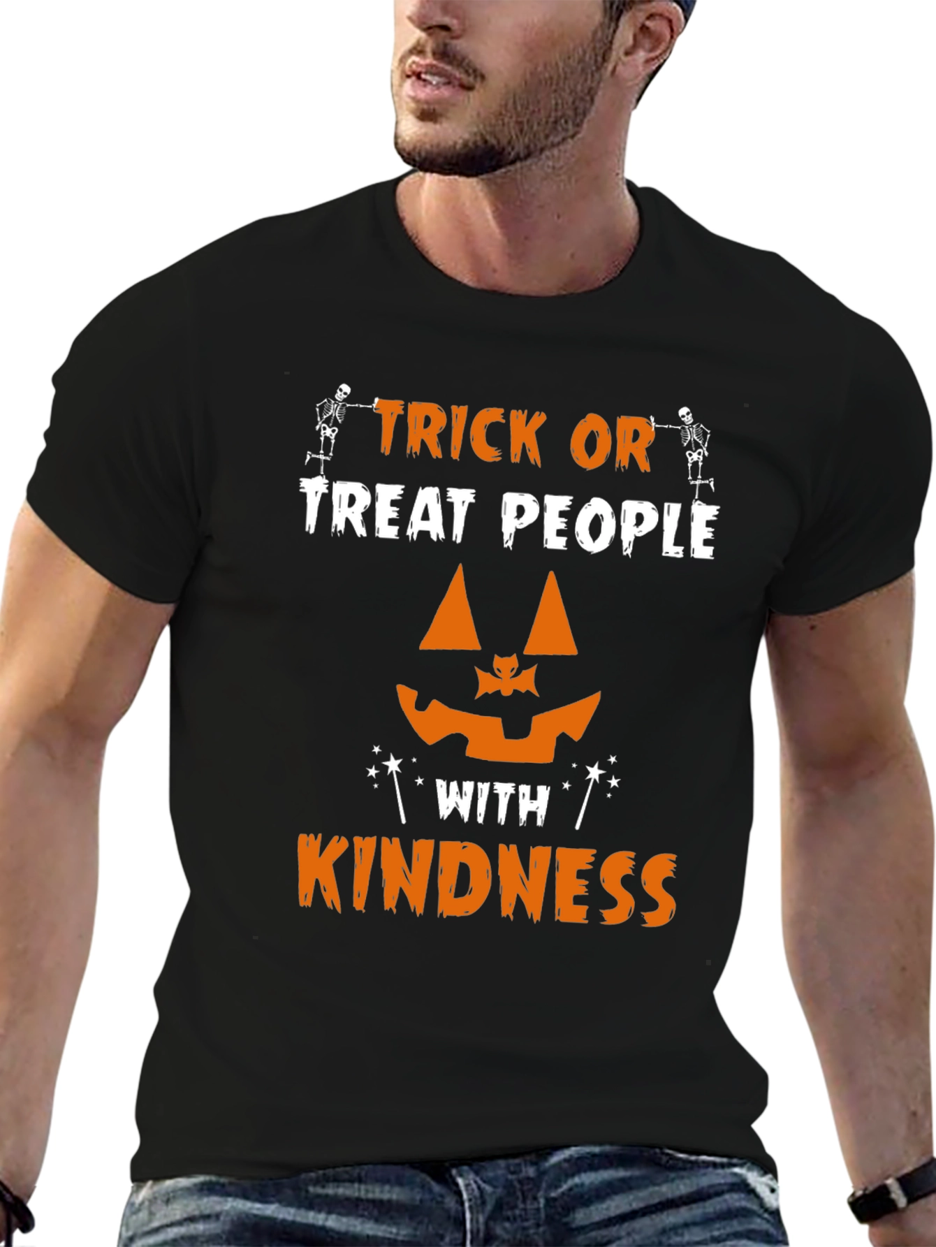 Trick or Treat People with Kindness Graphic Tee