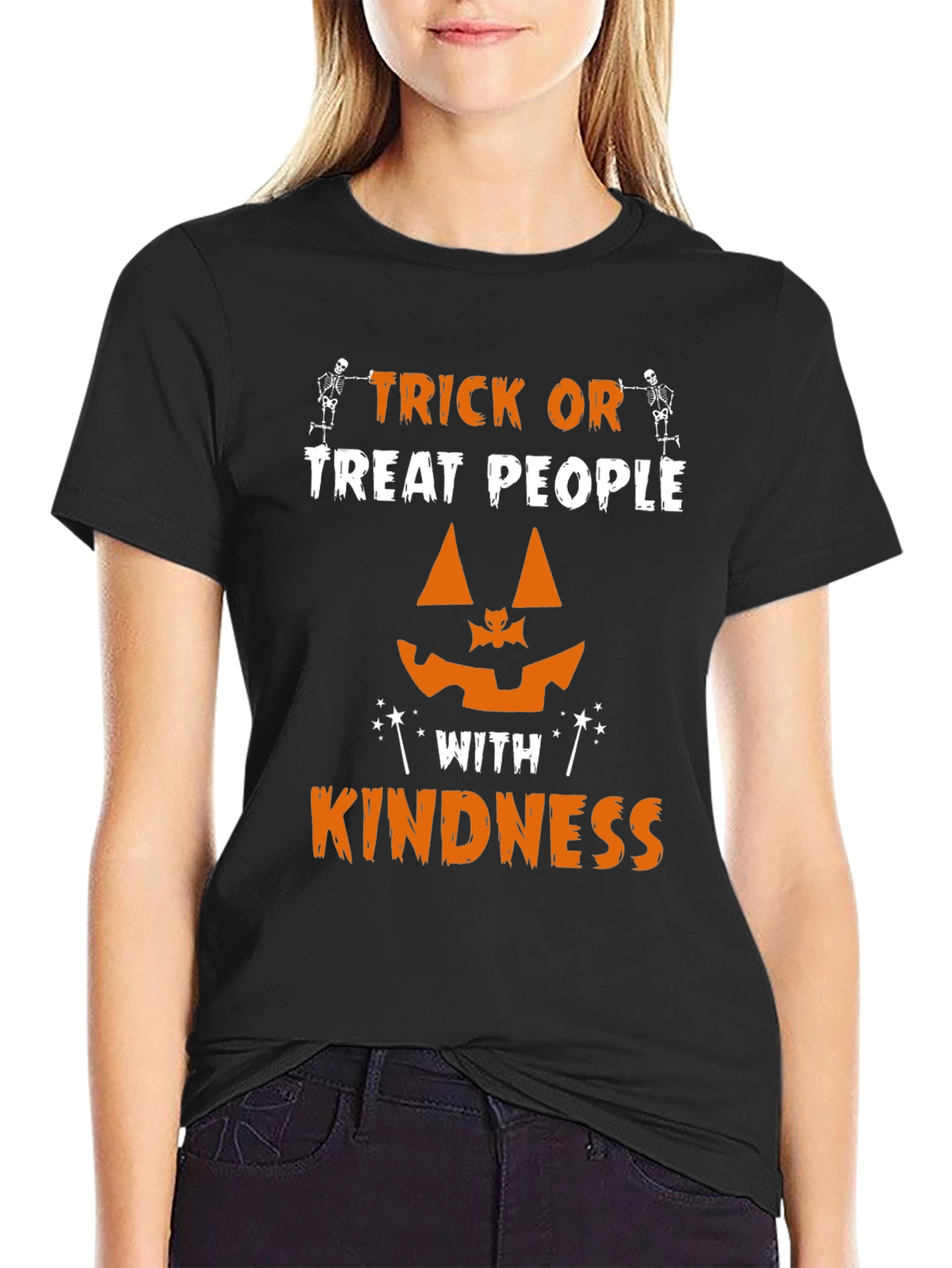 Trick or Treat People with Kindness Graphic Tee