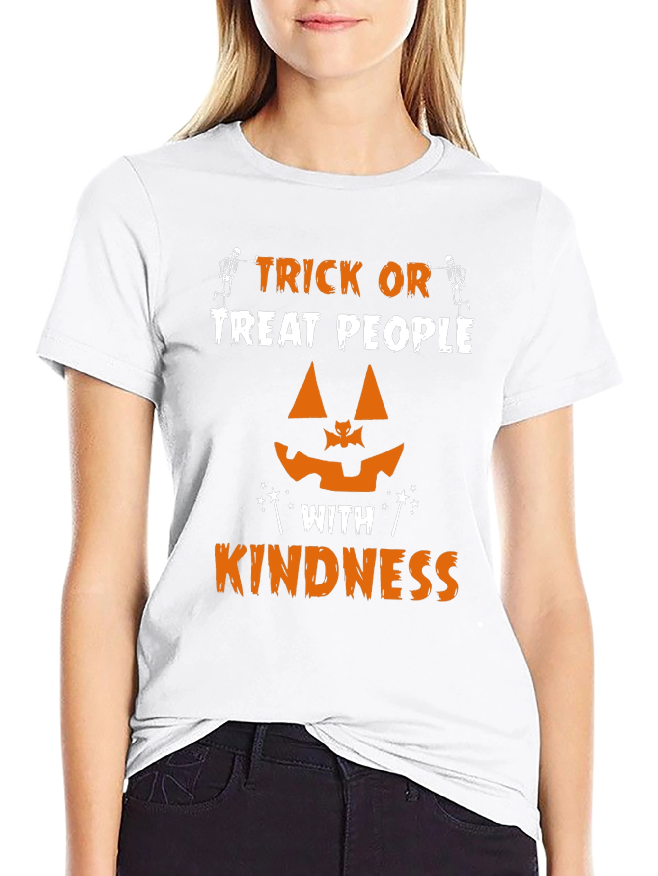 Trick or Treat People with Kindness Graphic Tee