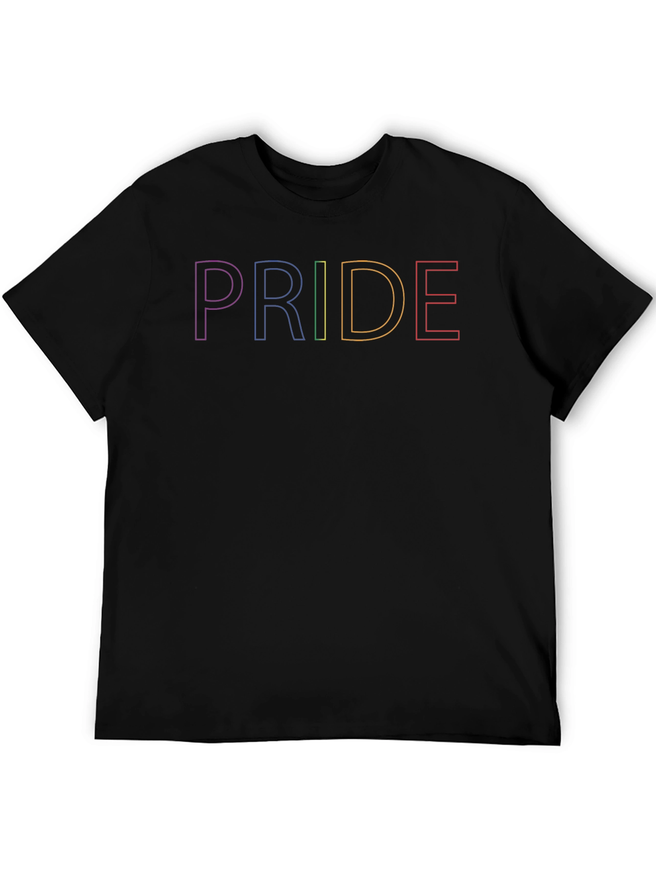 Pride Rainbow Outline Graphic T-Shirt