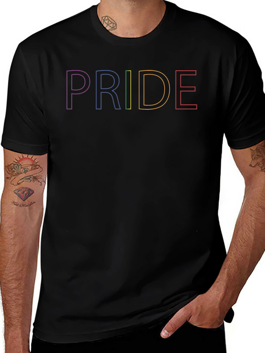 Pride Rainbow Outline Graphic T-Shirt