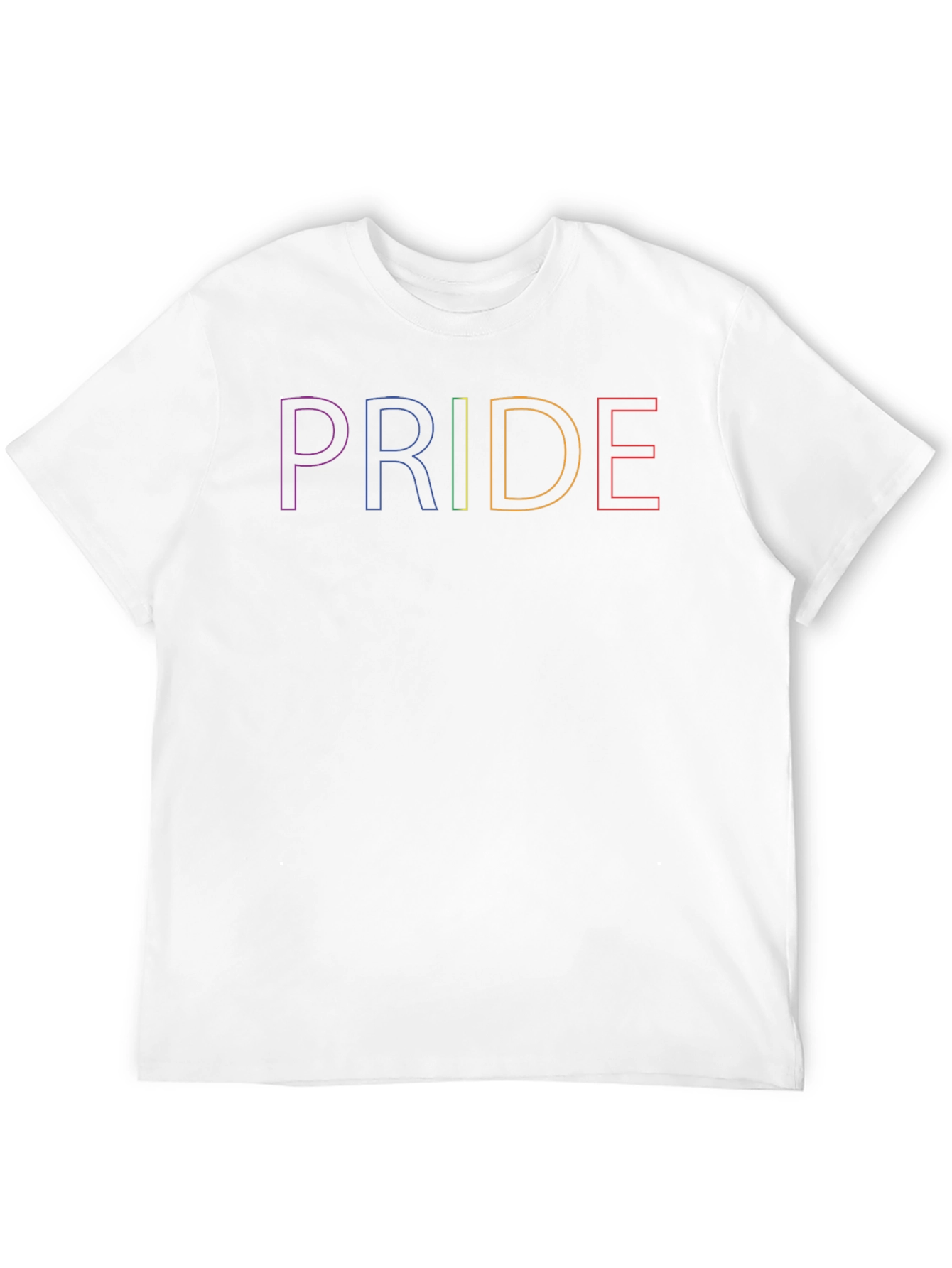 Pride Rainbow Outline Graphic T-Shirt