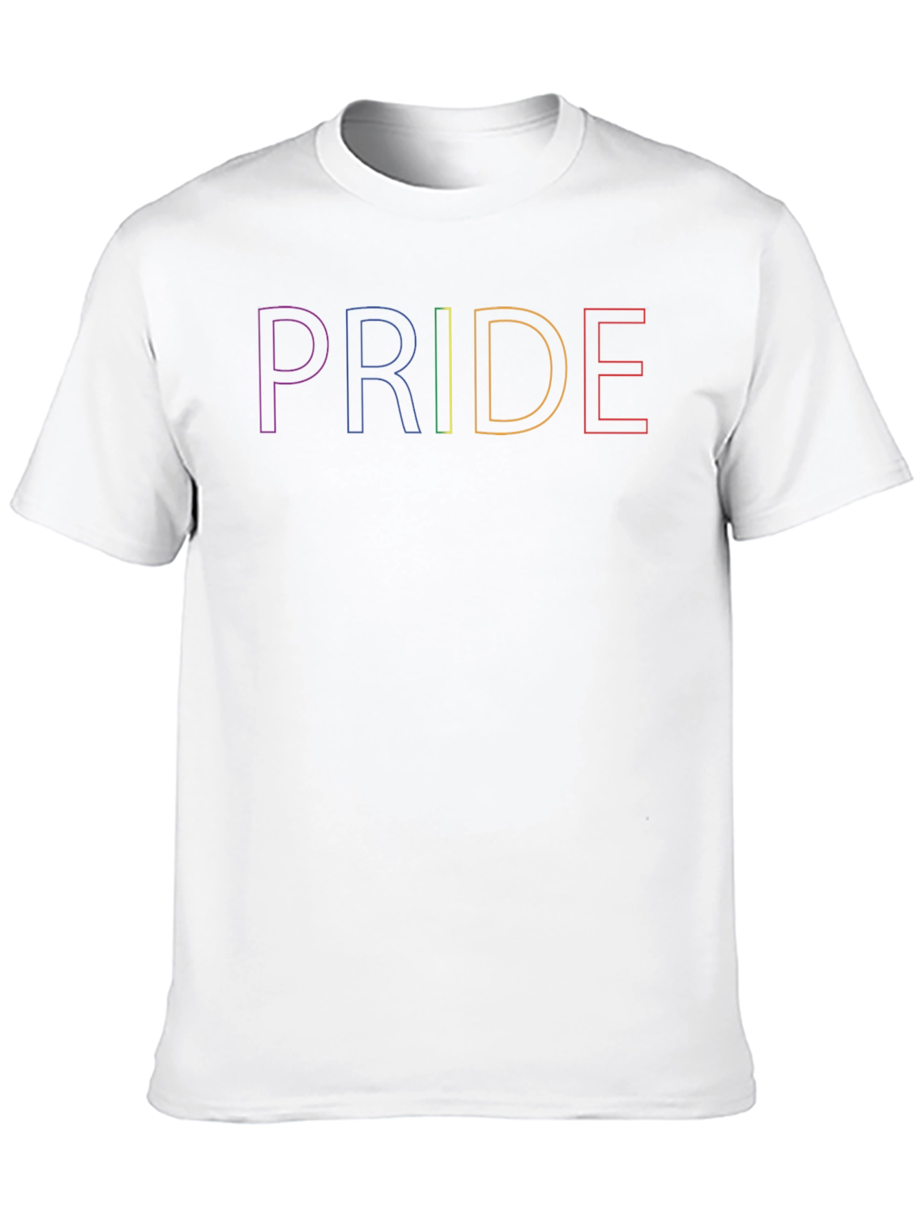 Pride Rainbow Outline Graphic T-Shirt