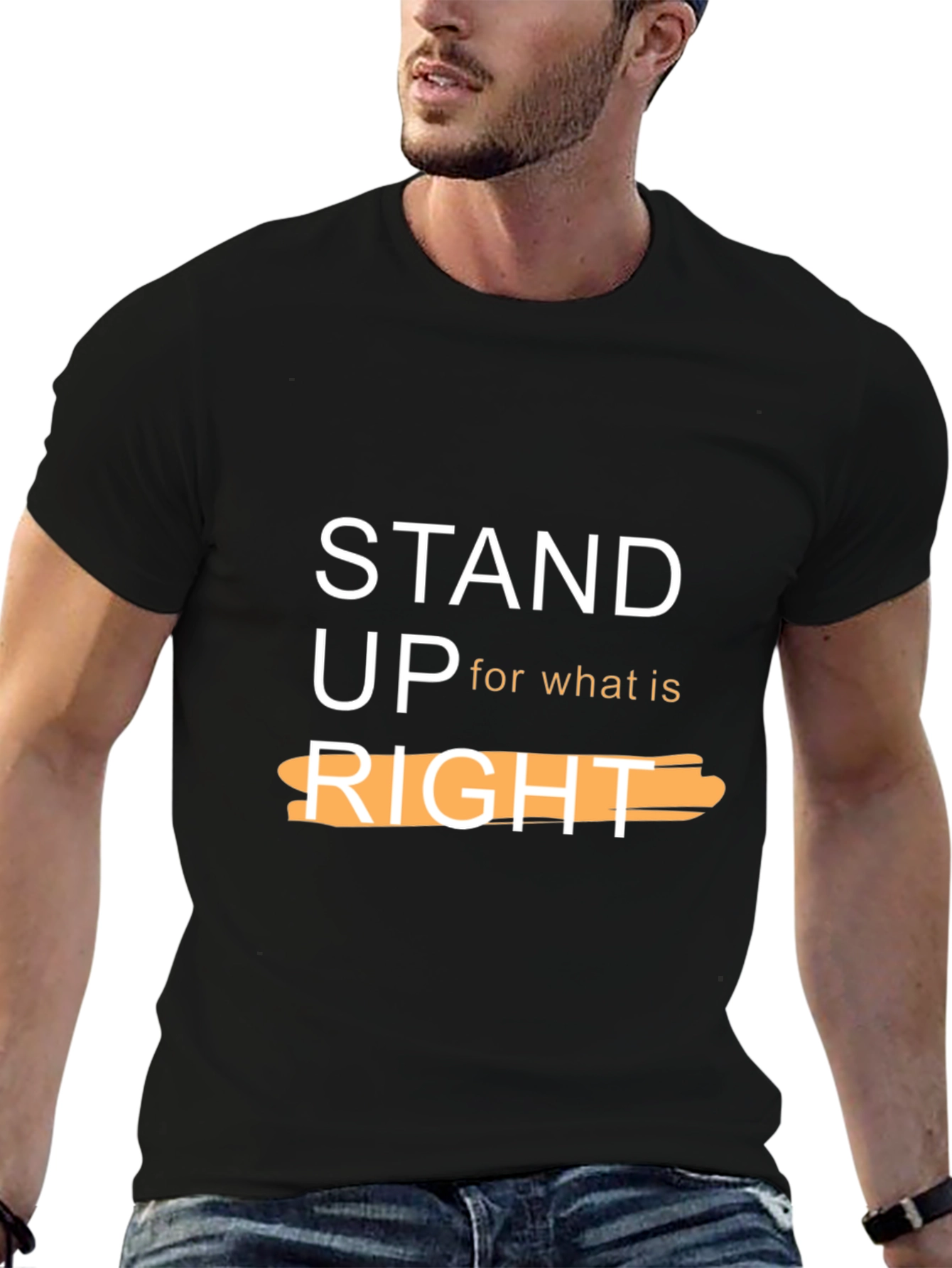 Stand Up For What Is Right Black T-Shirt