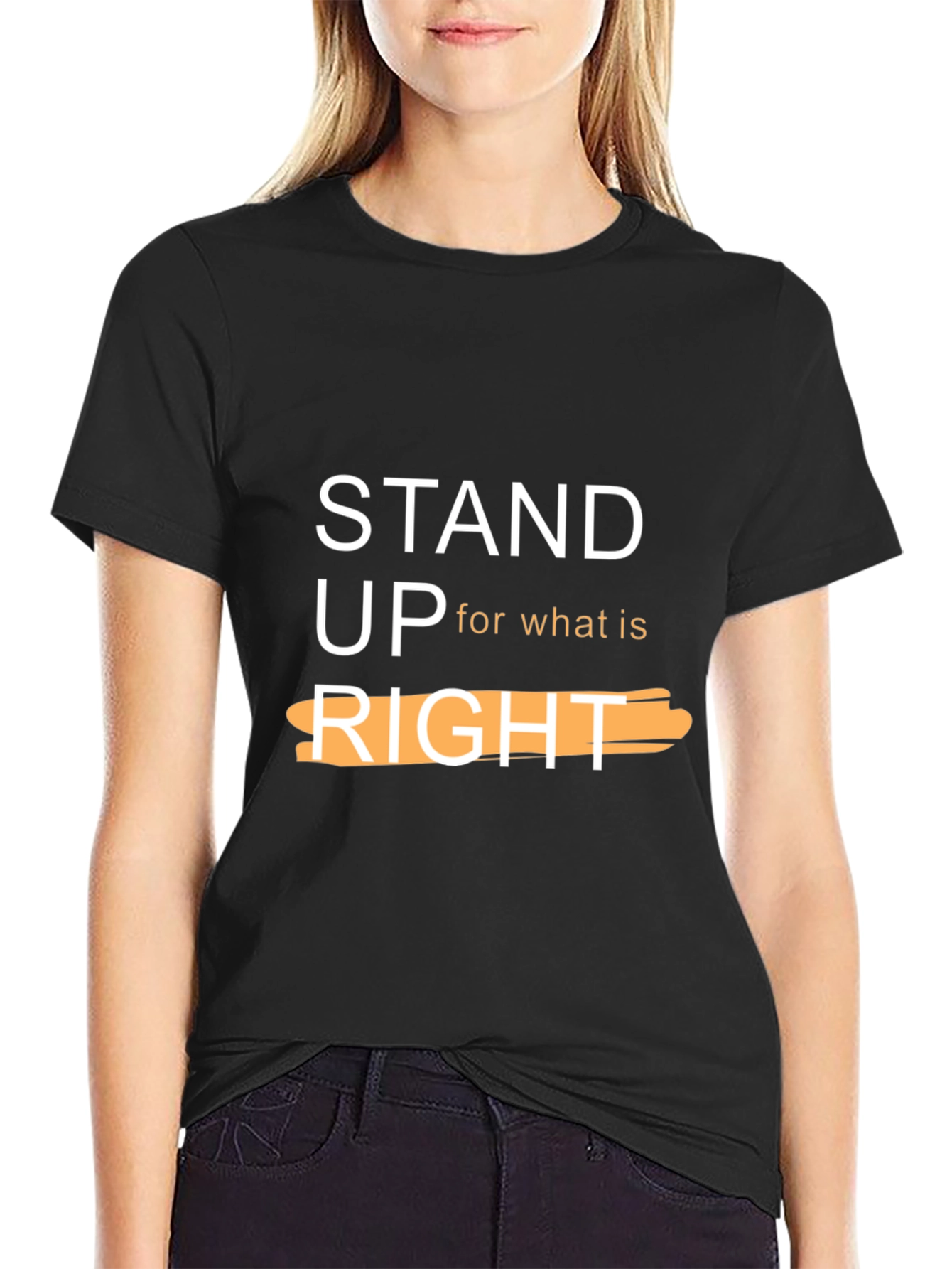 Stand Up For What Is Right Black T-Shirt