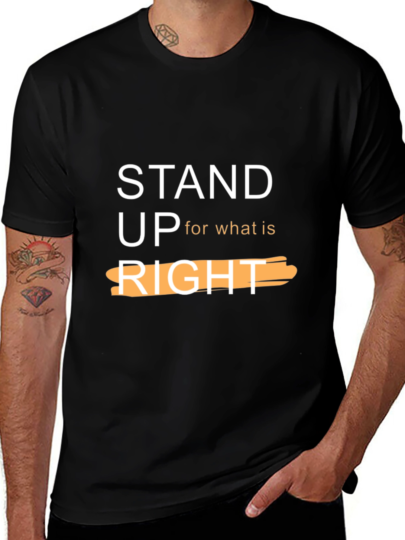 Stand Up For What Is Right Black T-Shirt