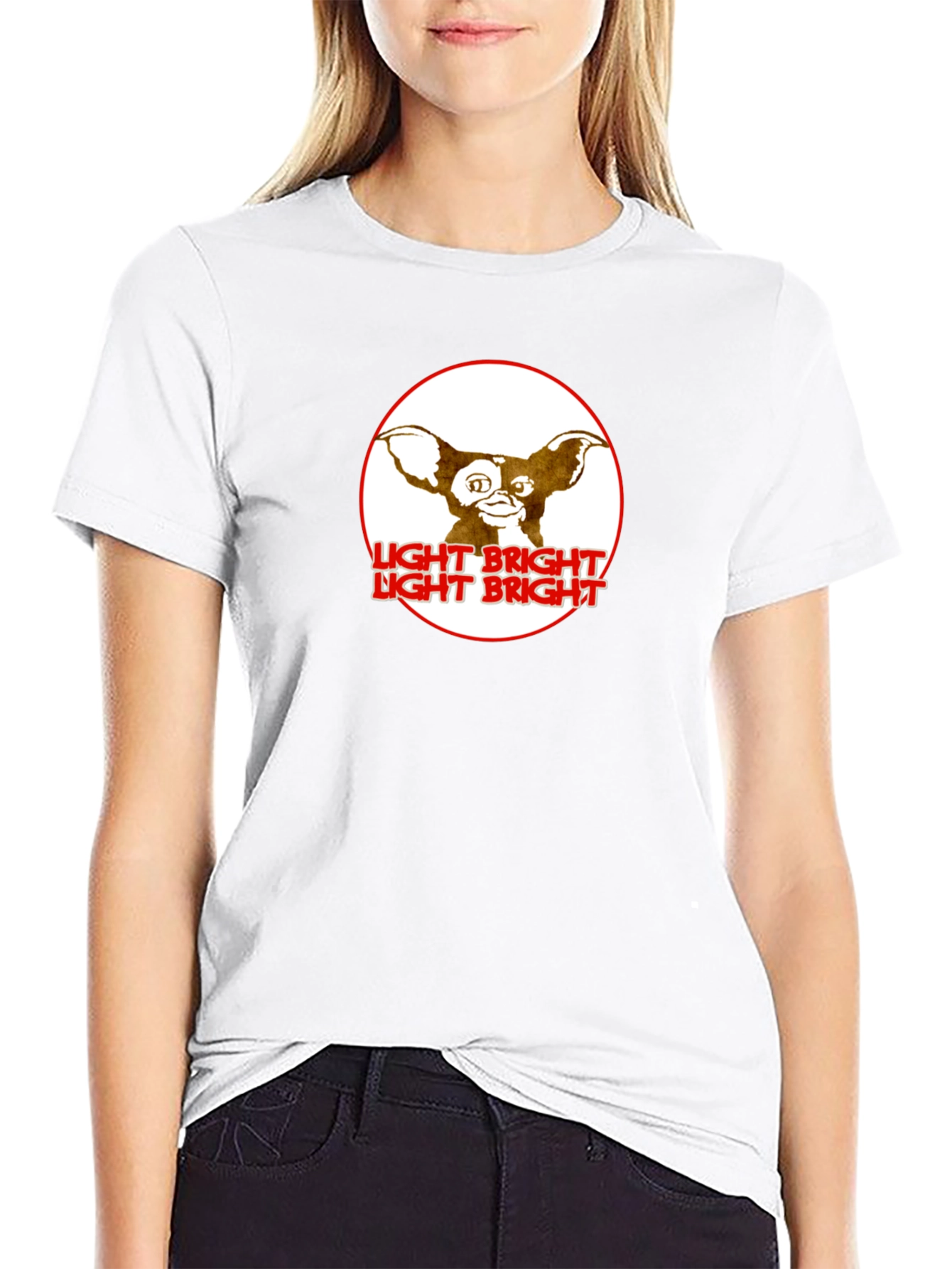 Gremlins Light Bright Graphic Black T-Shirt