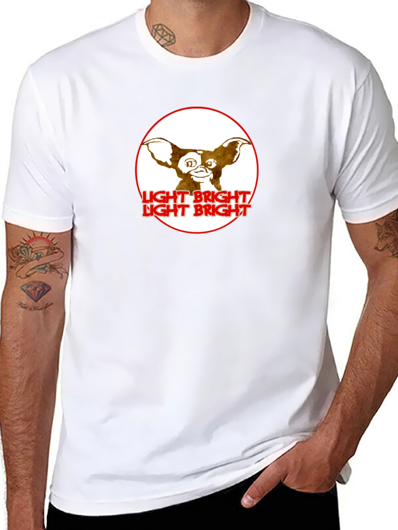 Gremlins Light Bright Graphic Black T-Shirt