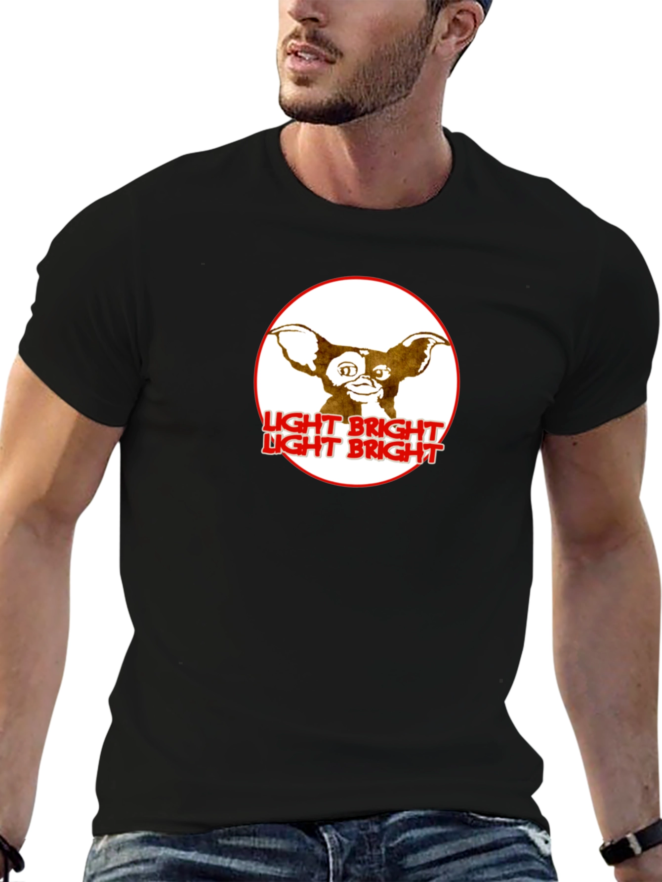 Gremlins Light Bright Graphic Black T-Shirt