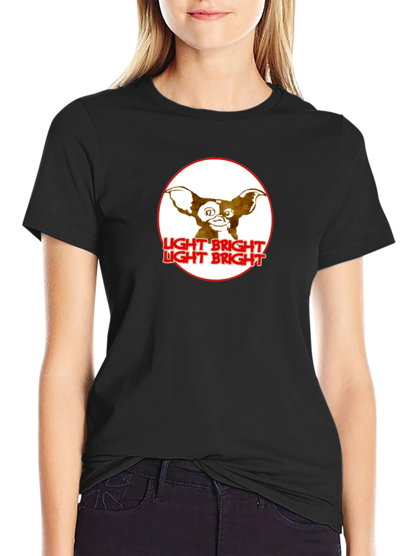 Gremlins Light Bright Graphic Black T-Shirt