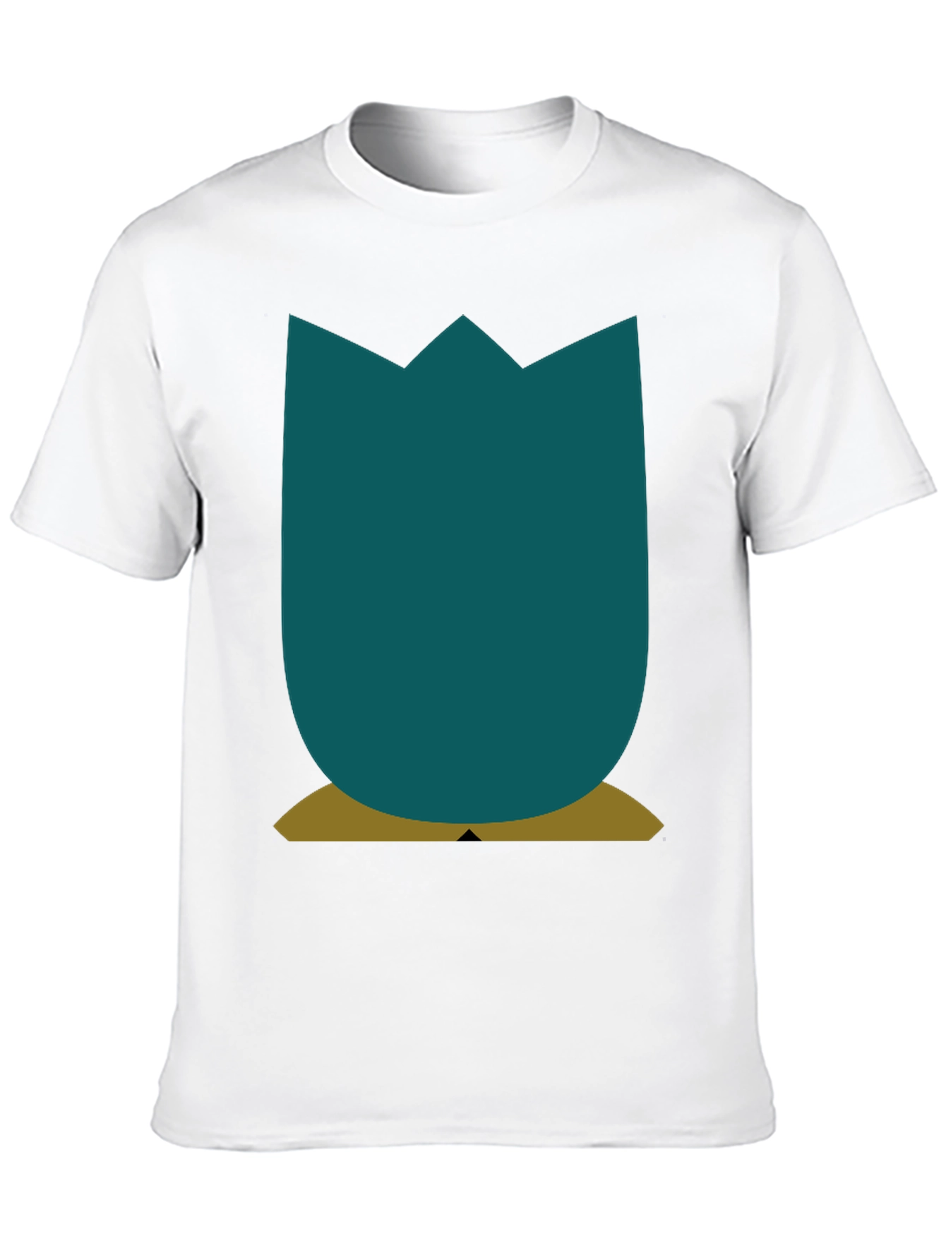 Minimalist Tulip Graphic Tee - Black