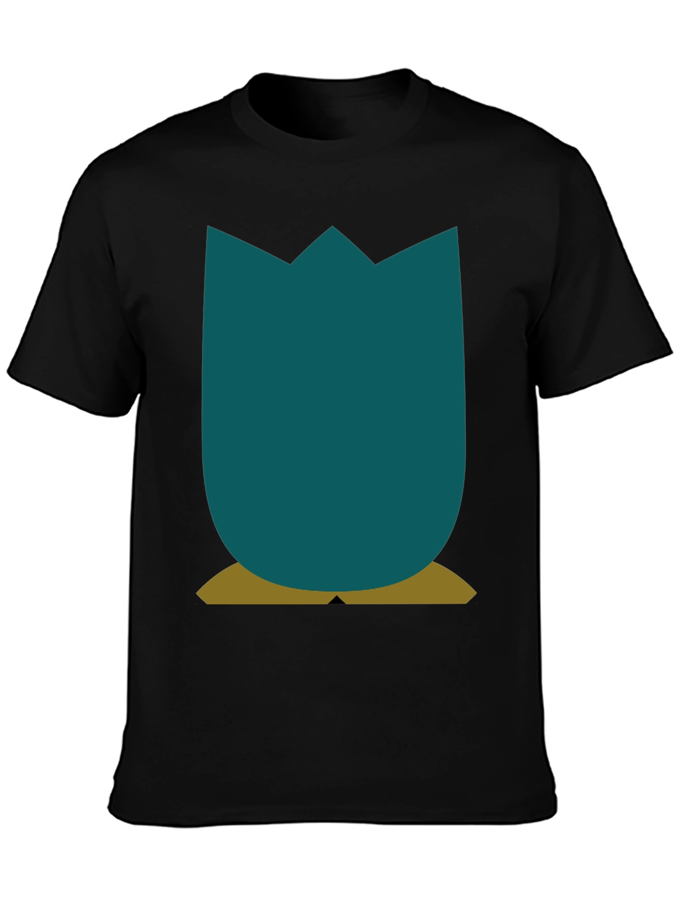 Minimalist Tulip Graphic Tee - Black