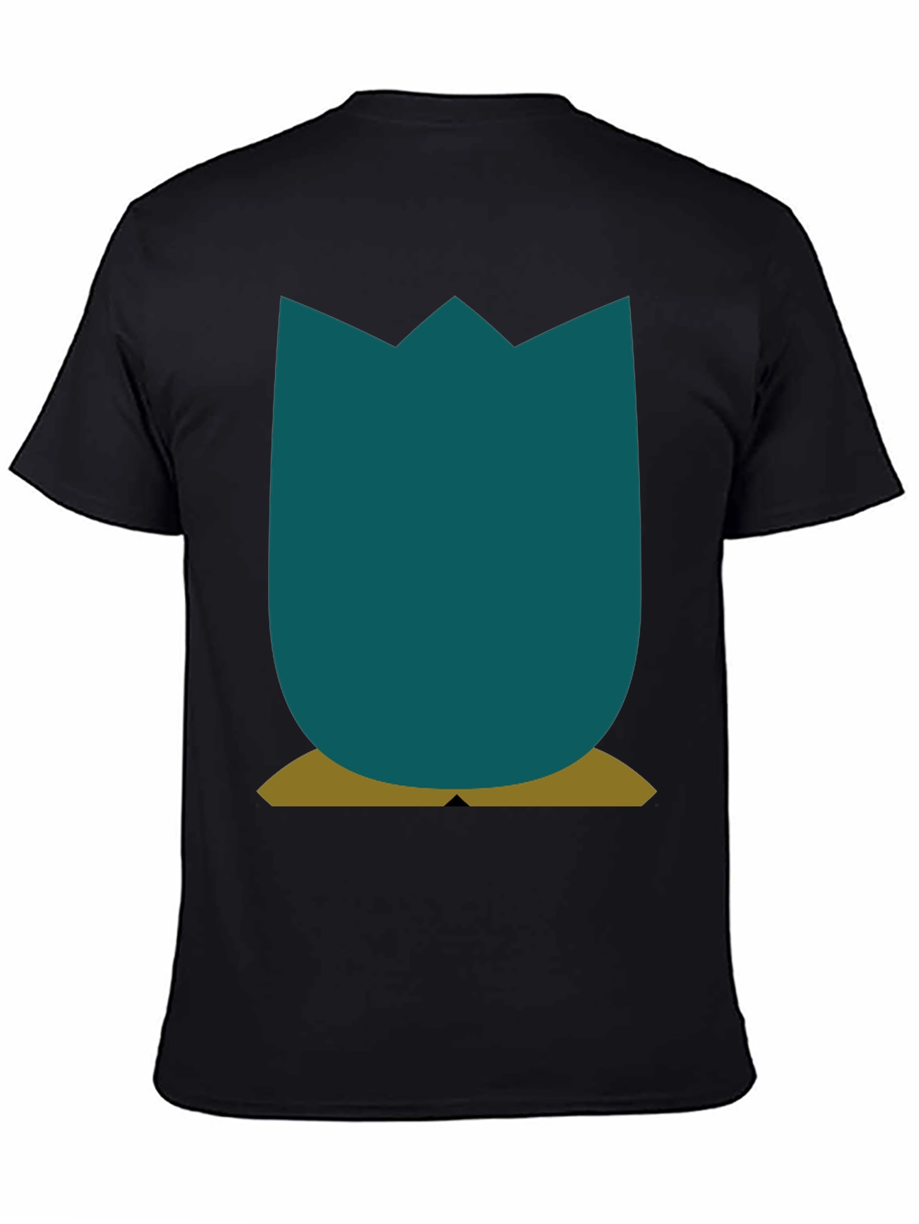 Minimalist Tulip Graphic Tee - Black